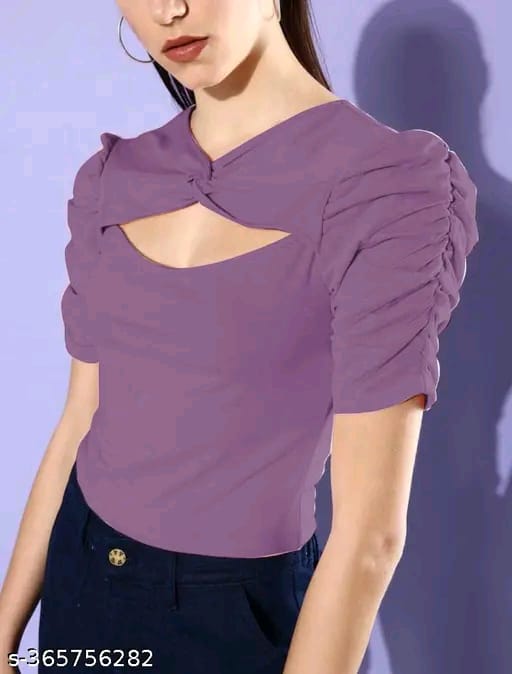 Lavender Puff Sleeve Top