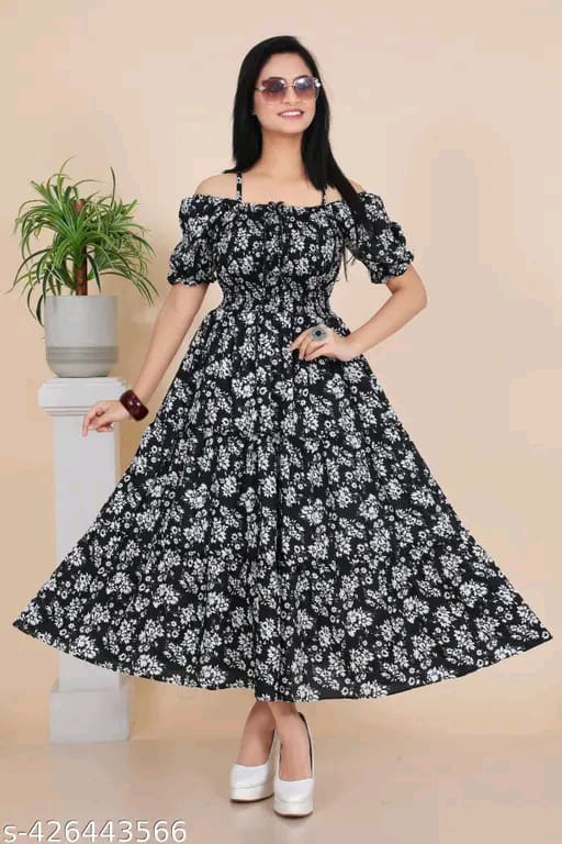 Floral Off-Shoulder Maxi Dress