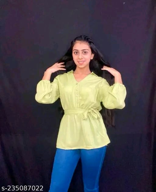 Pastel Green Peplum Shirt