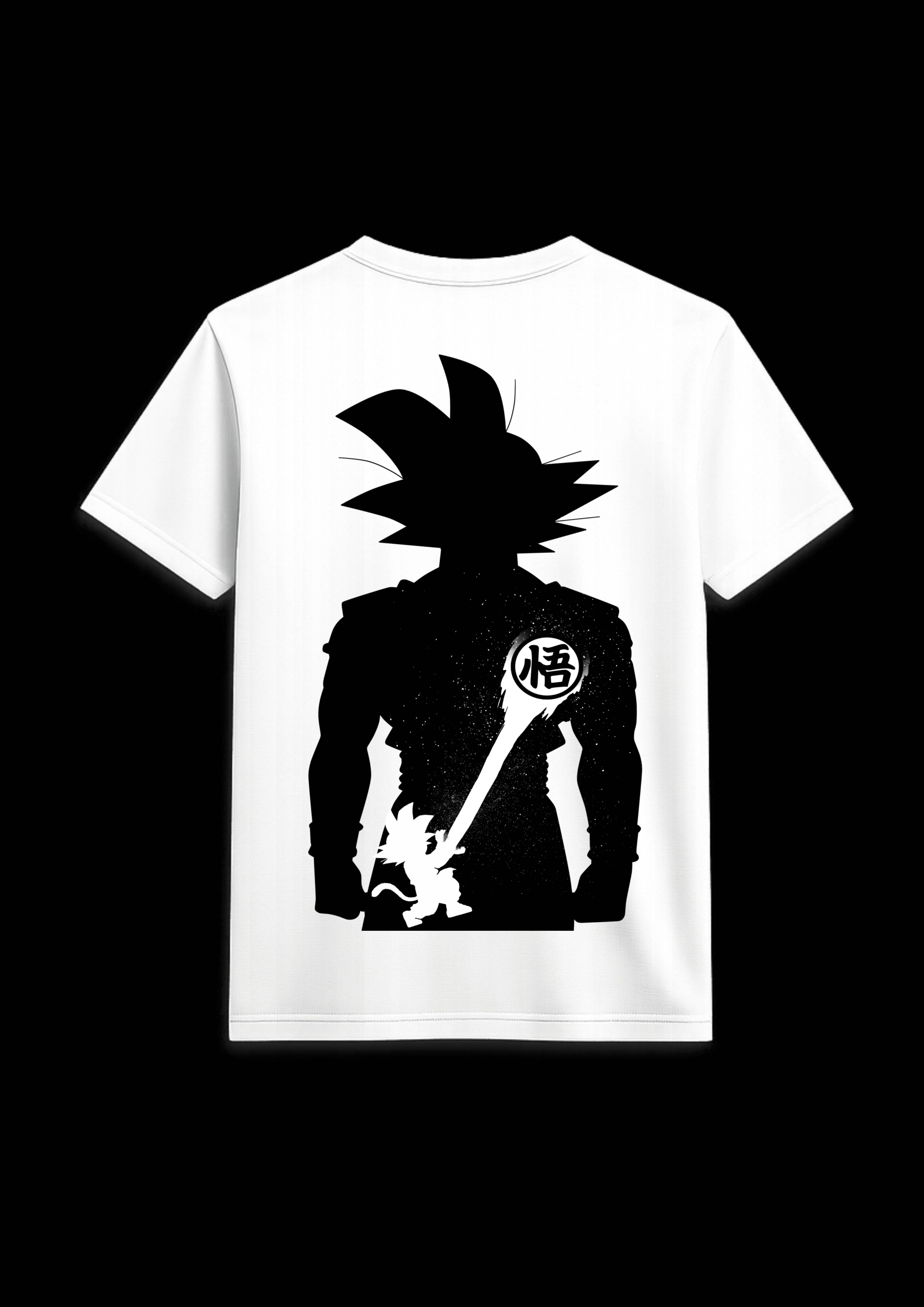 Goku Back Side White T Shirt DRZ