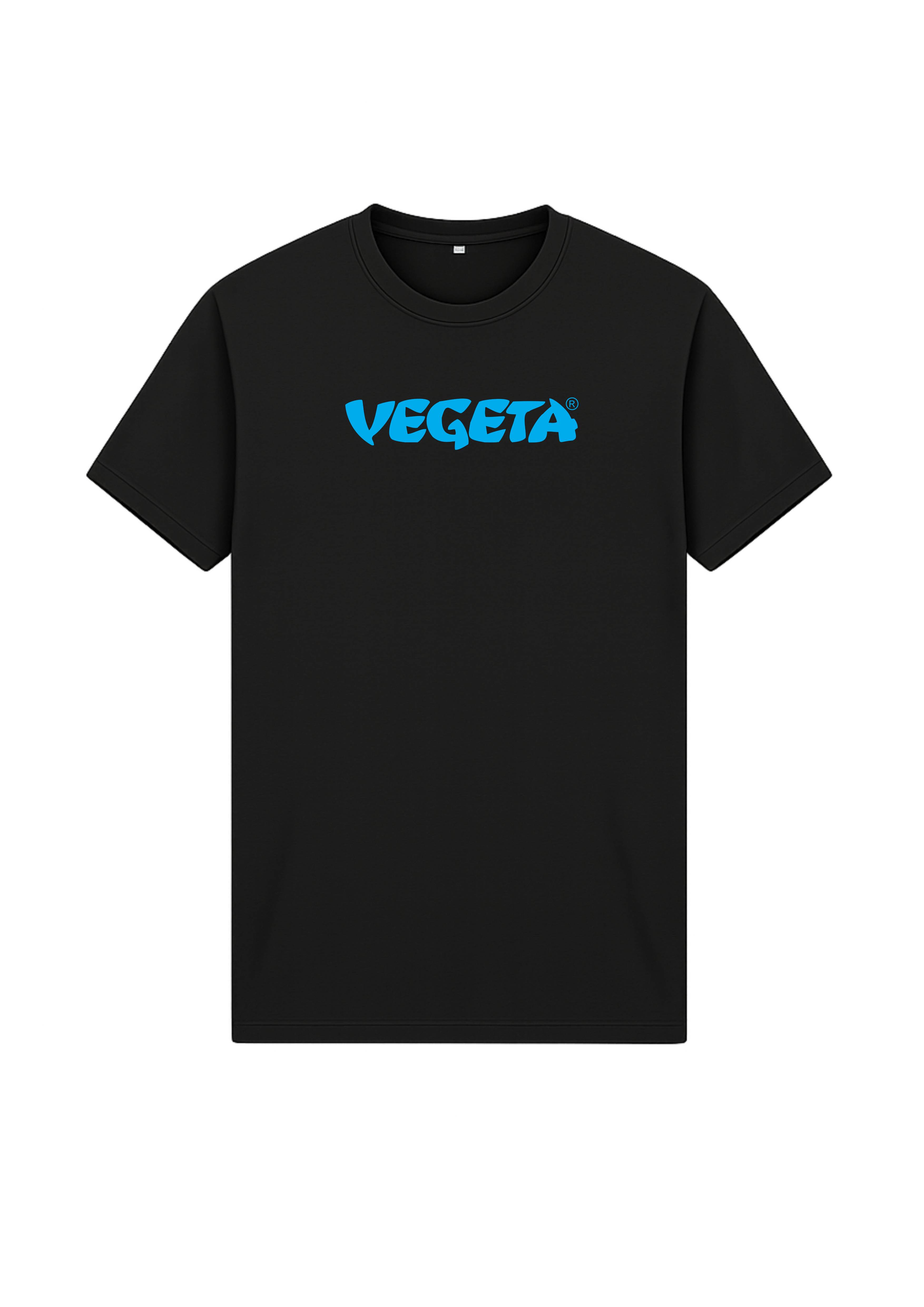 Vegeta Super Back Side Print T Shirt White & Black