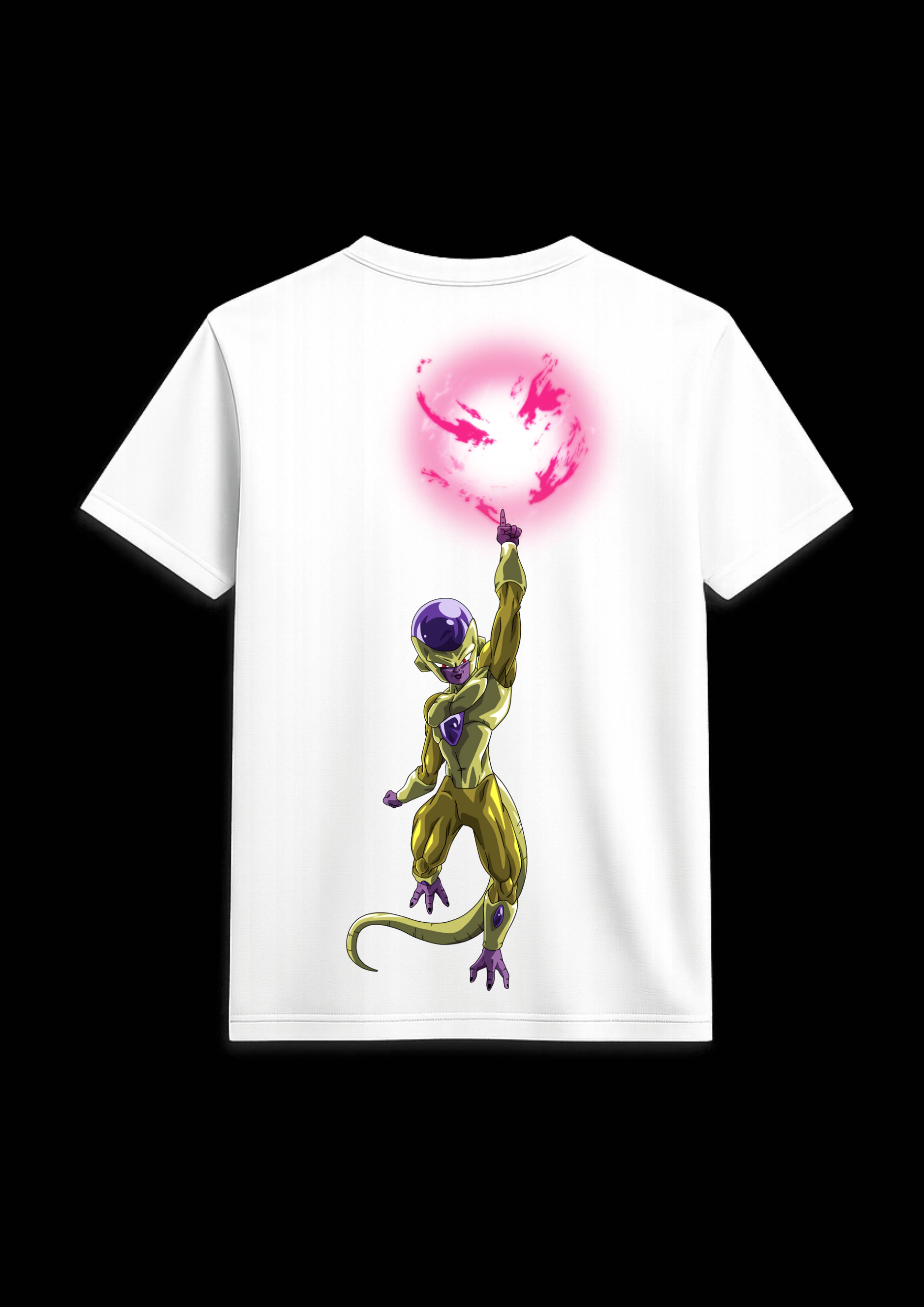 Frieza  Back Side Print White & Black T Shirt