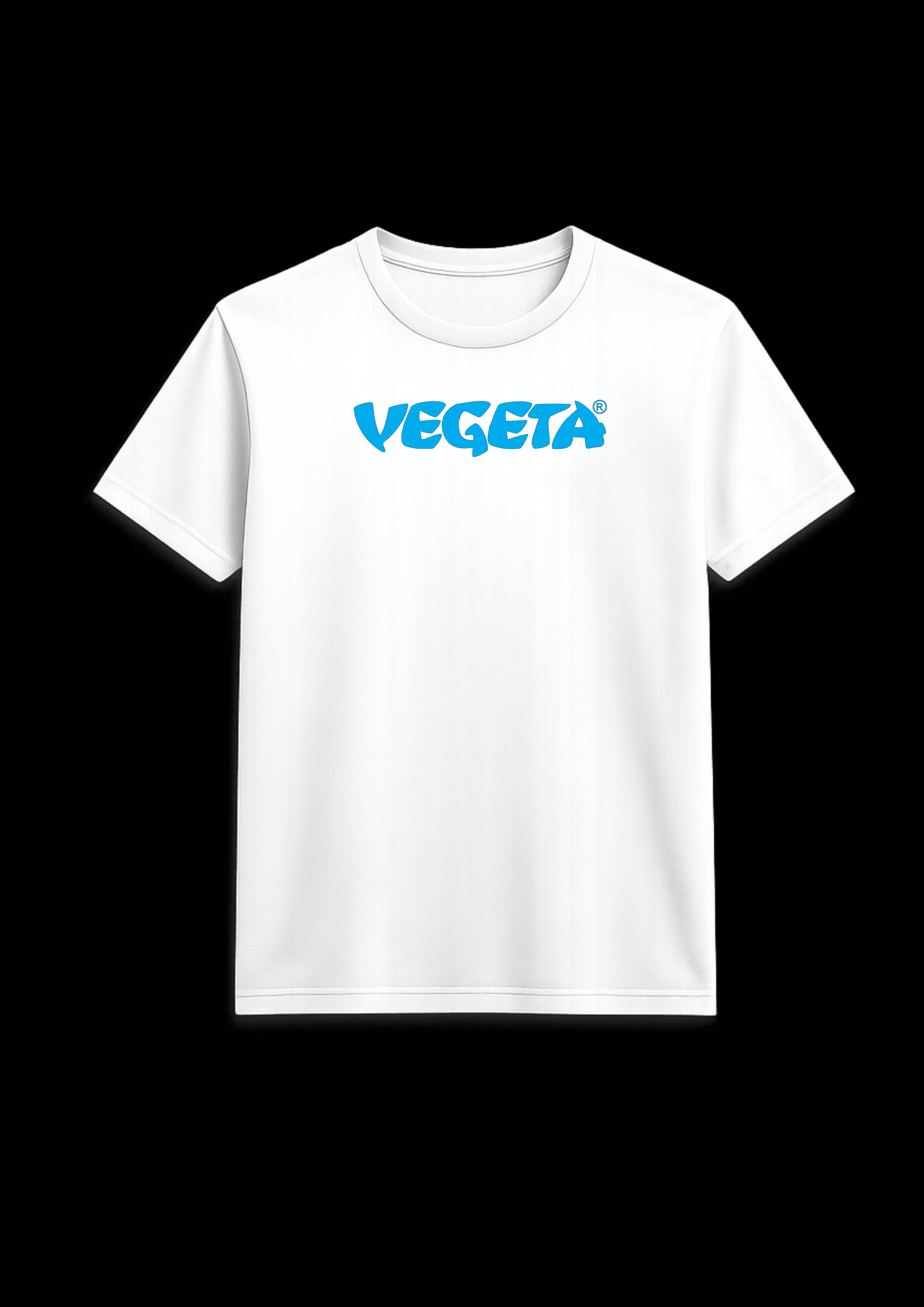 Vegeta Attitude Back Side Print T Shirt White & Black