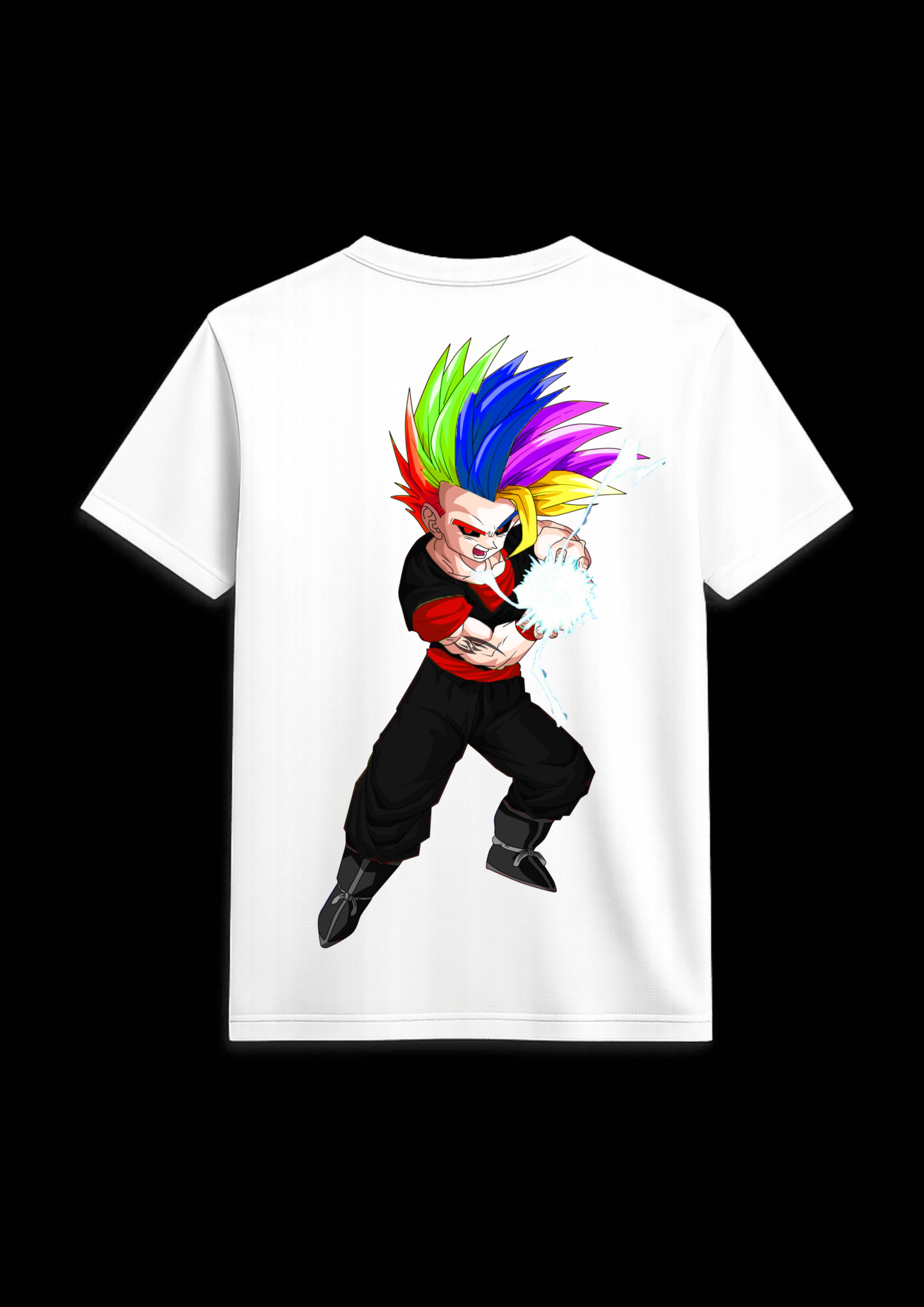 Gohan Anime Rainbow Power T-Shirt