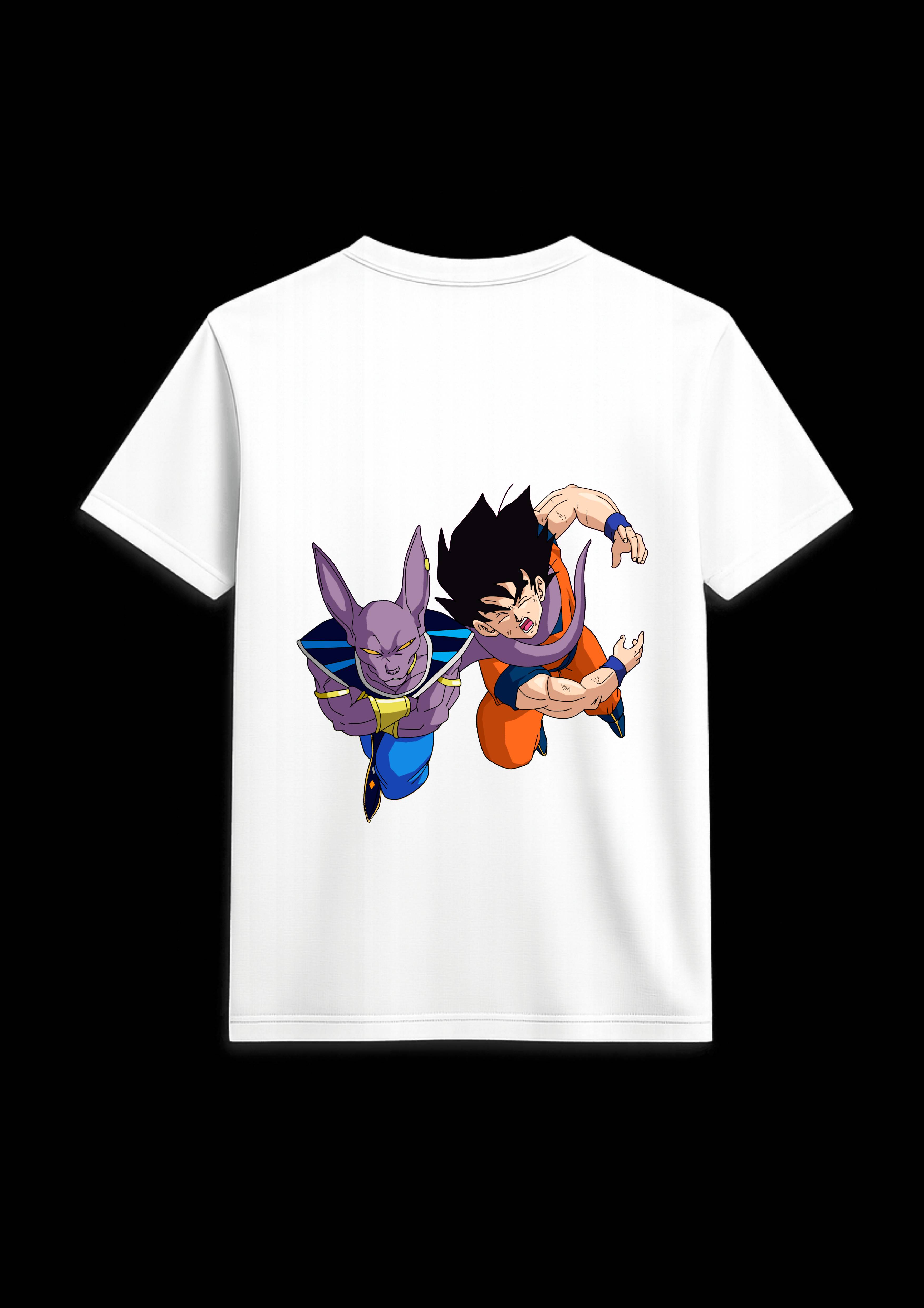 Goku & Beerus Dragon Ball Character Print T-Shirt