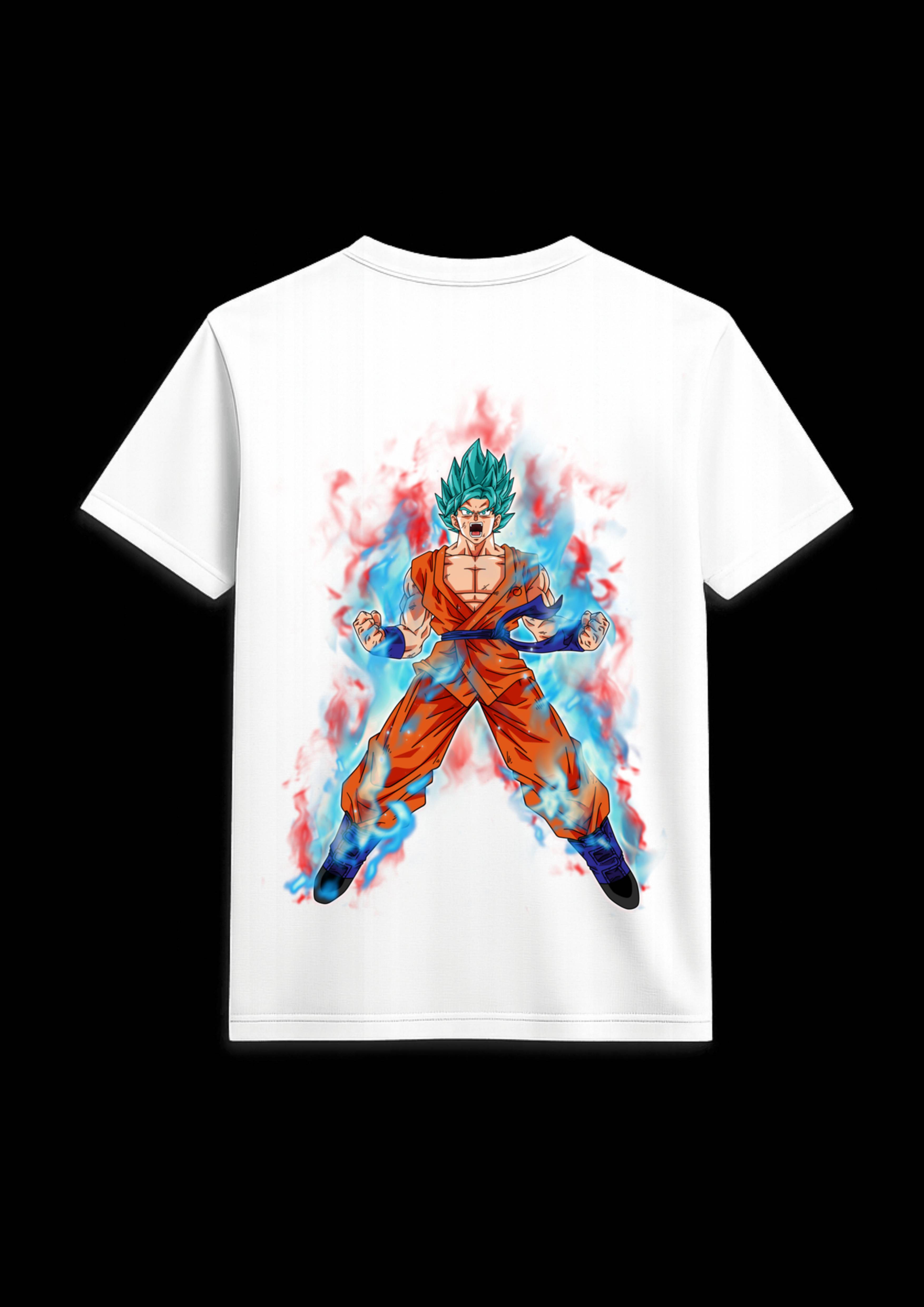 Goku Back Side print White & Black T shairt