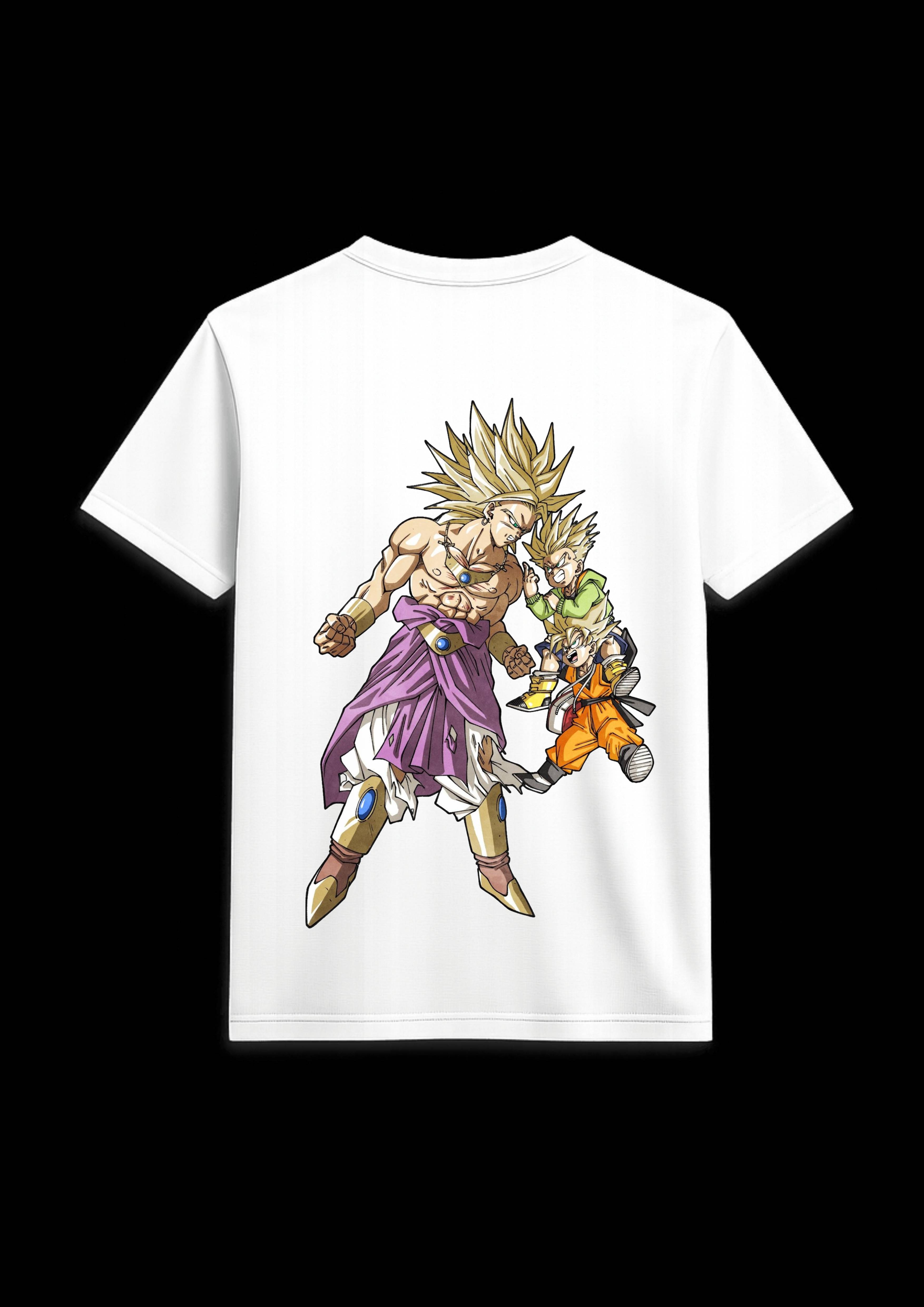 Broly With Kids Dragon Ball Z Graphic T-Shirt