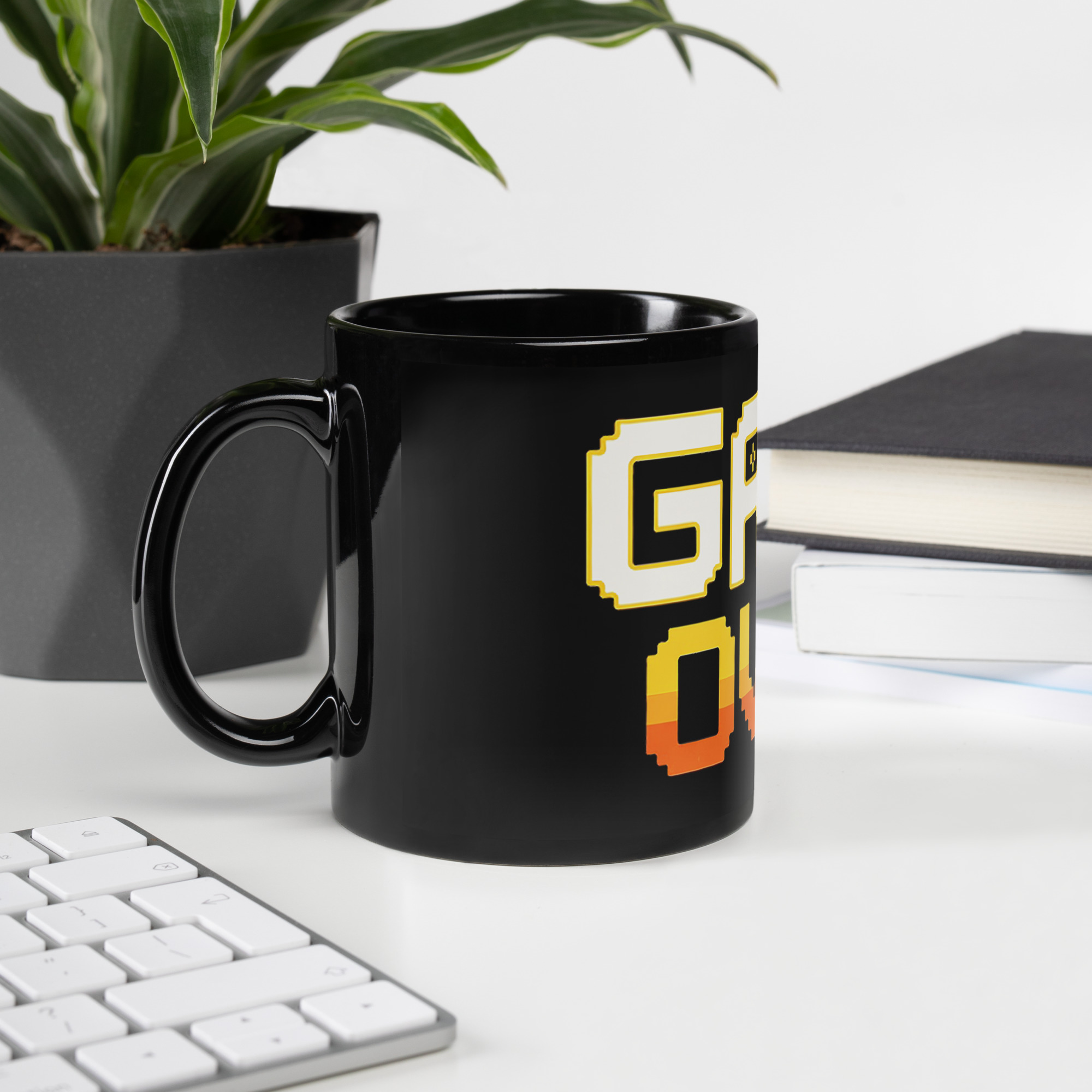 Game Over Black Glossy Mug