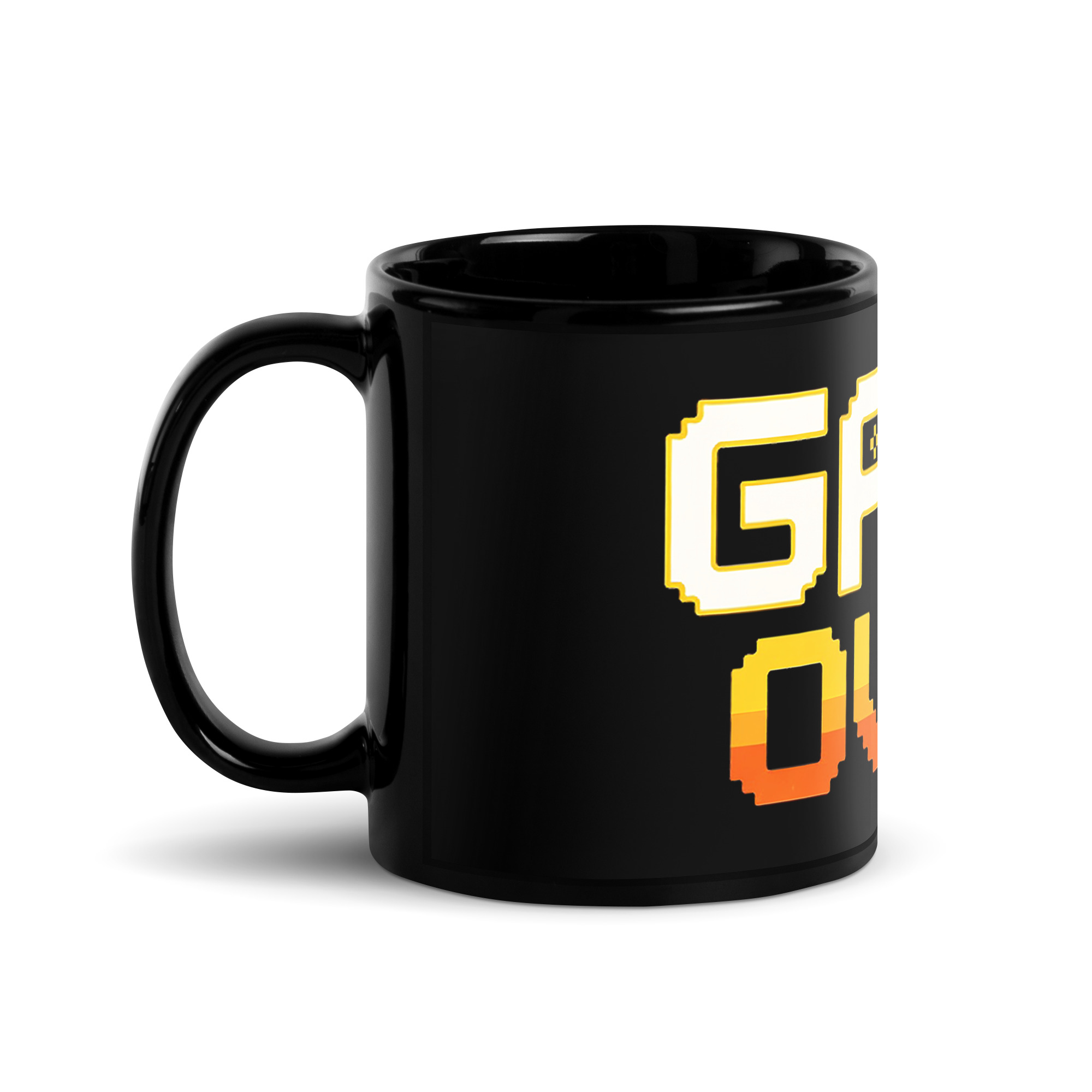 Game Over Black Glossy Mug