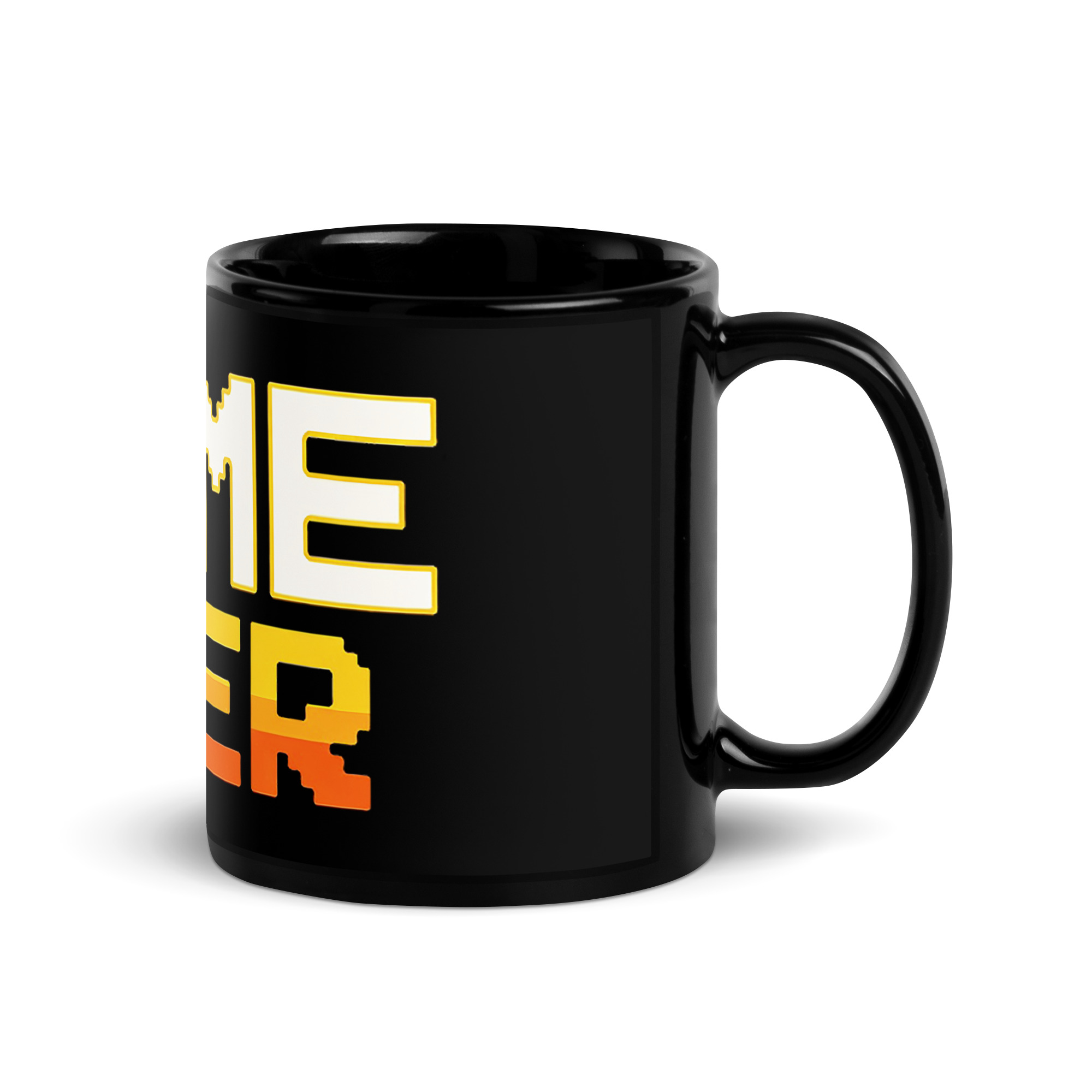 Game Over Black Glossy Mug