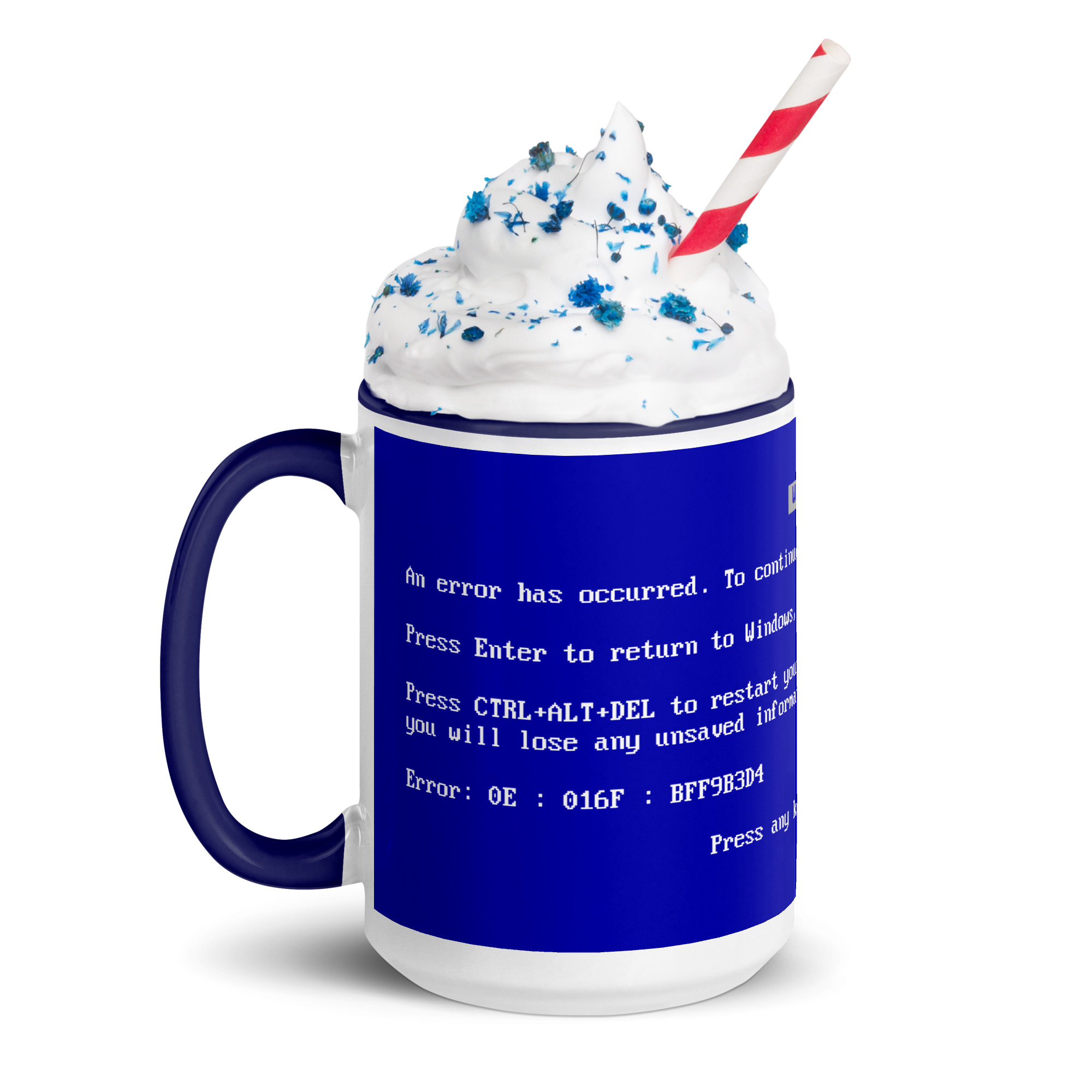 Windows Blue Screen of Death (BSOD) Mug with Color Inside
