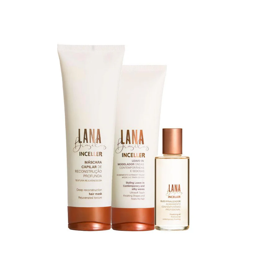 Máscara Capilar Inceller  250ml + Leave-In 200ml + Óleo Finalizador 60ml
