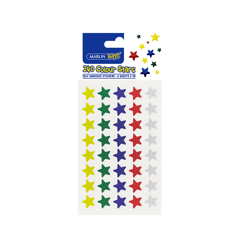 Marlin Kids Colour Star Stickers