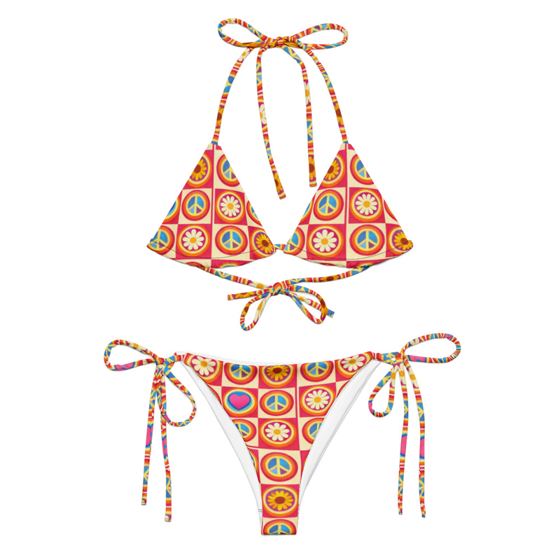 Retro Peace Sign Bikini