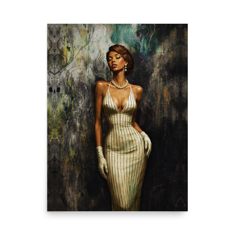 Velvet Era – Timeless Glamour Portrait Art Poster