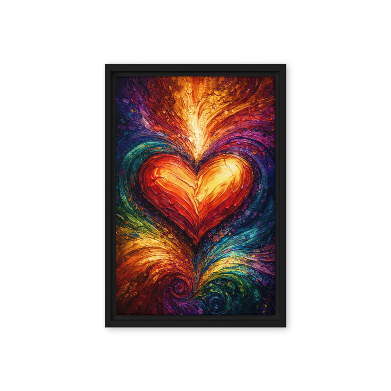 Vibrant Heart Canvas Art