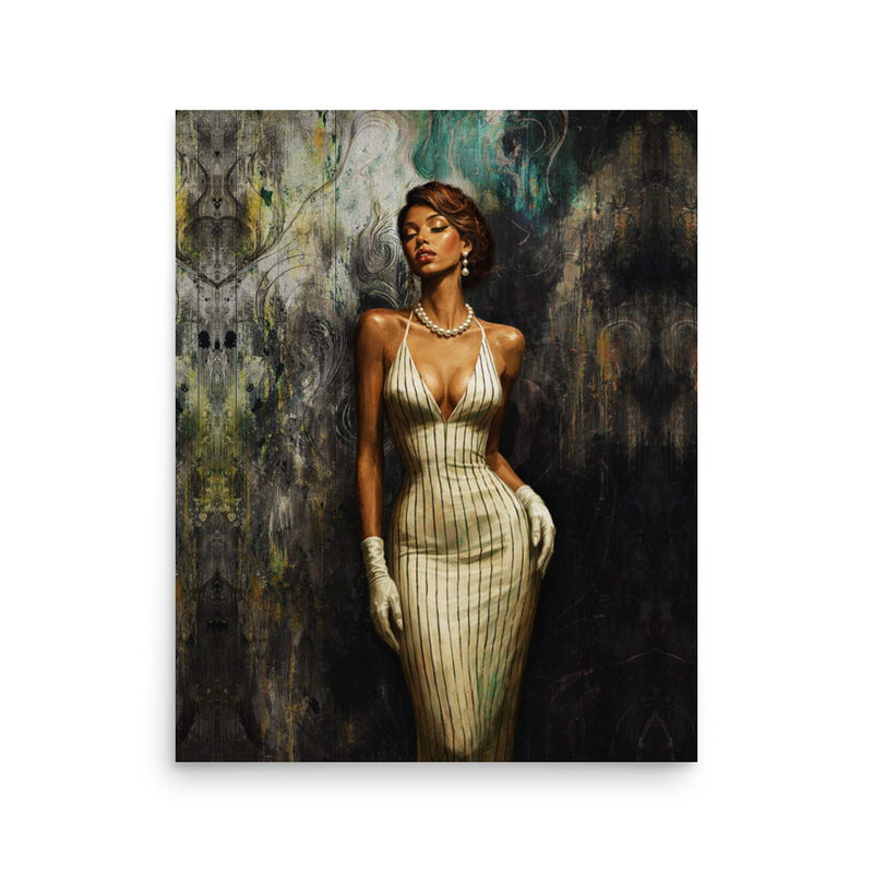 Velvet Era – Timeless Glamour Portrait Art Poster