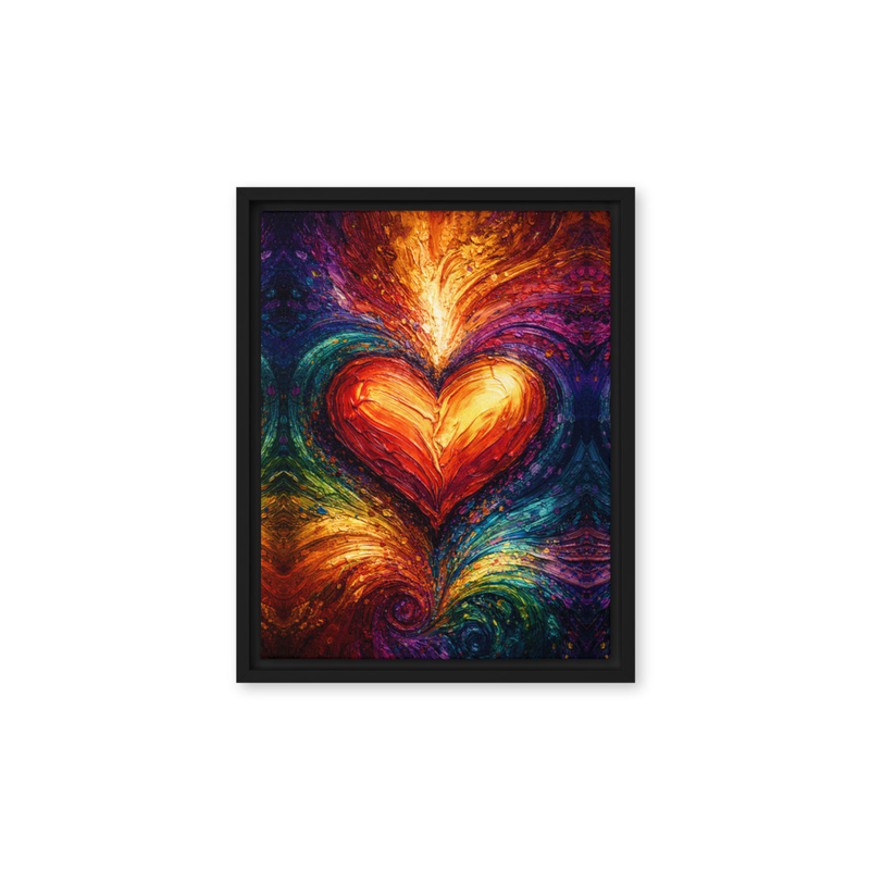 Vibrant Heart Canvas Art