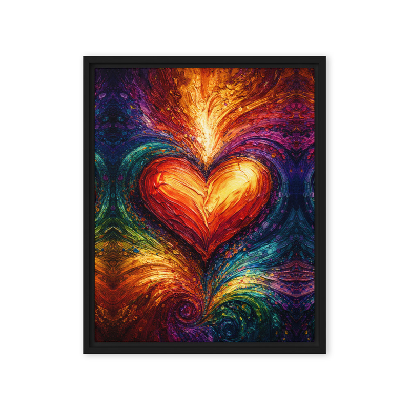 Vibrant Heart Canvas Art