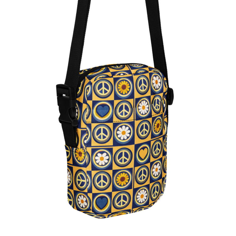 Retro Peace & Love Crossbody Bag