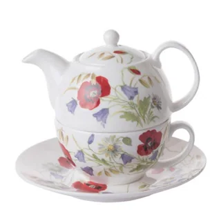 Floral Porcelain Tea-for-One Set