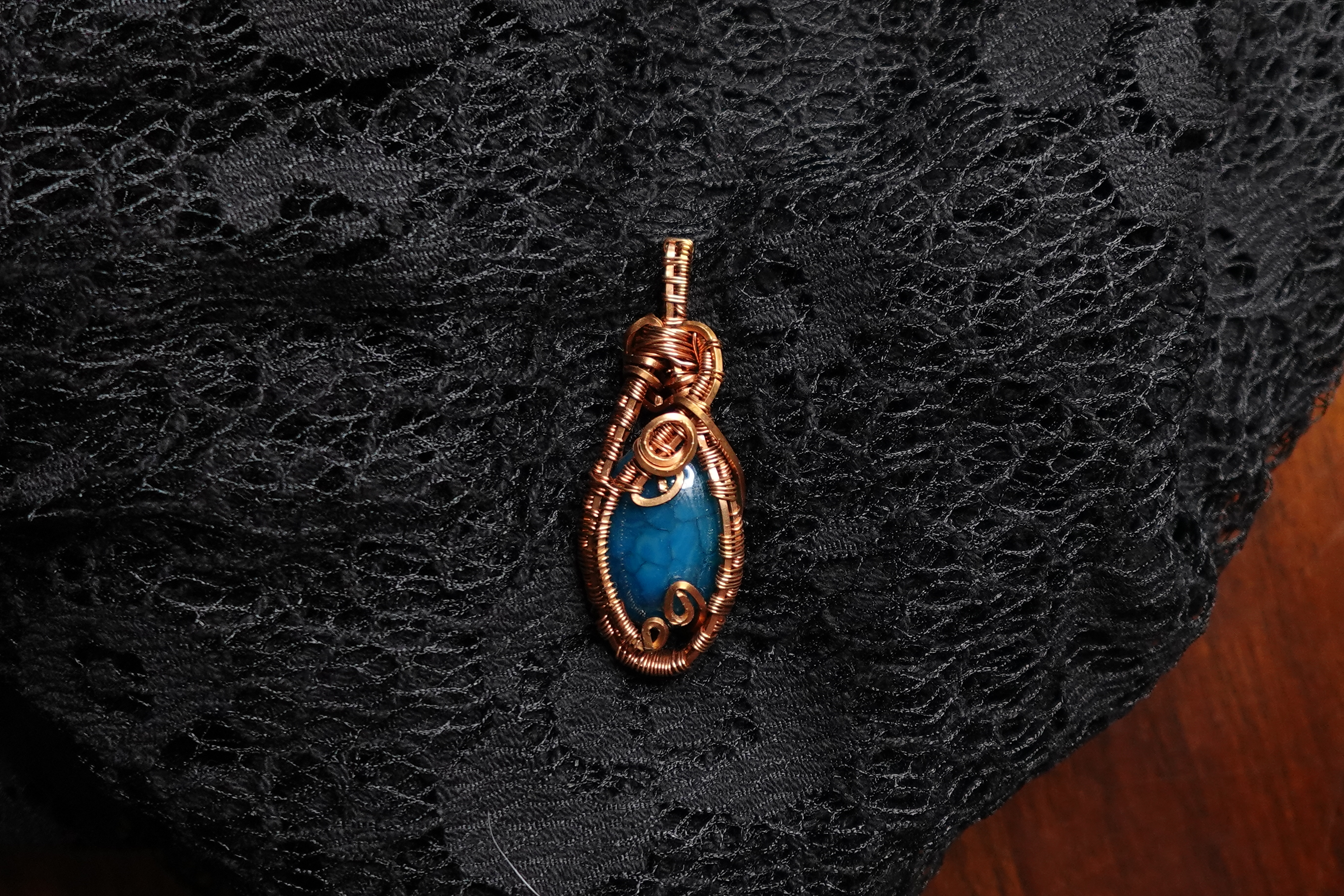 Blue Dragon Scales (Blue Agate) Pendant