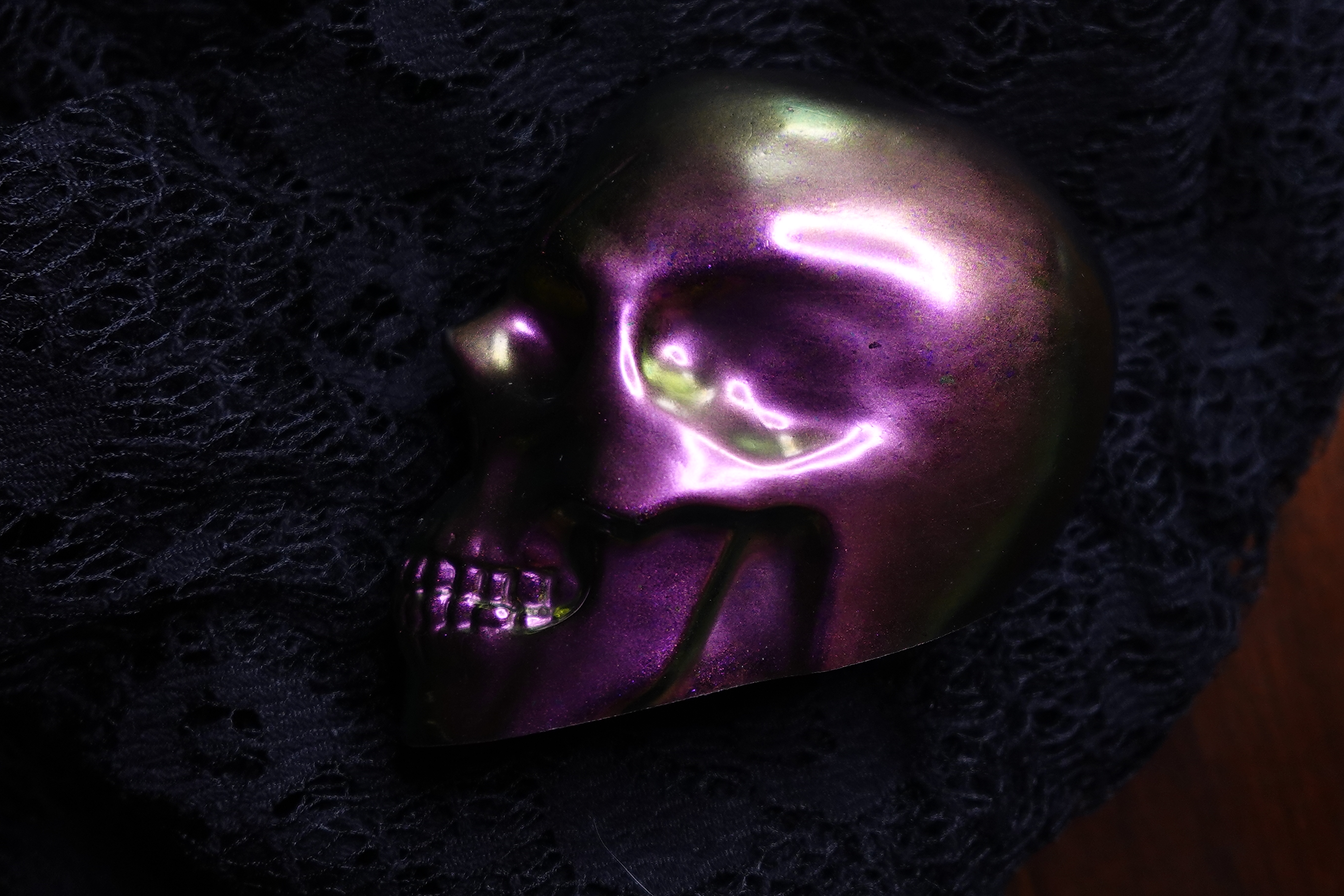 Large Metallic Purple | Multi Color Resin Skull