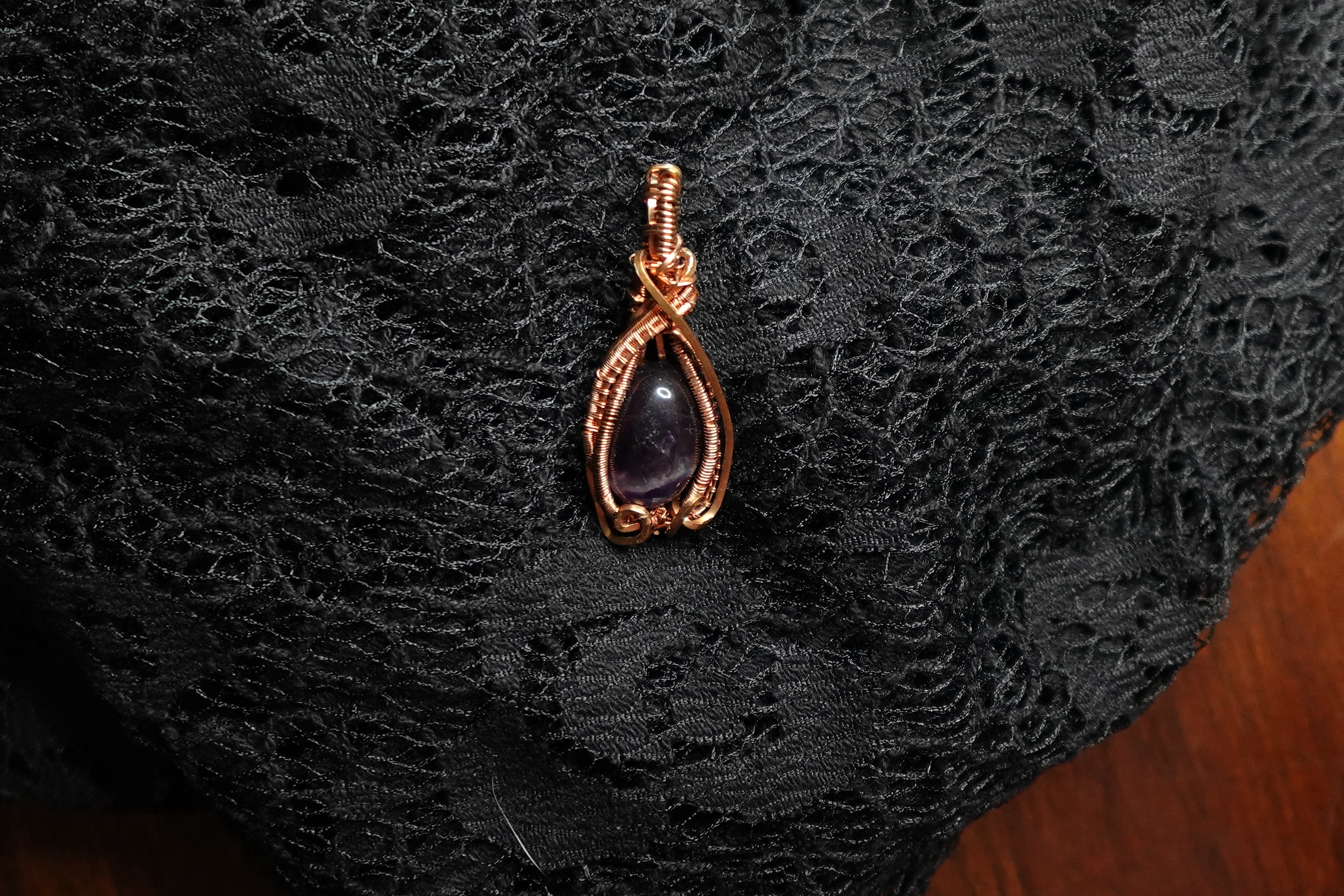 Purple and Green Fluorite Pendant