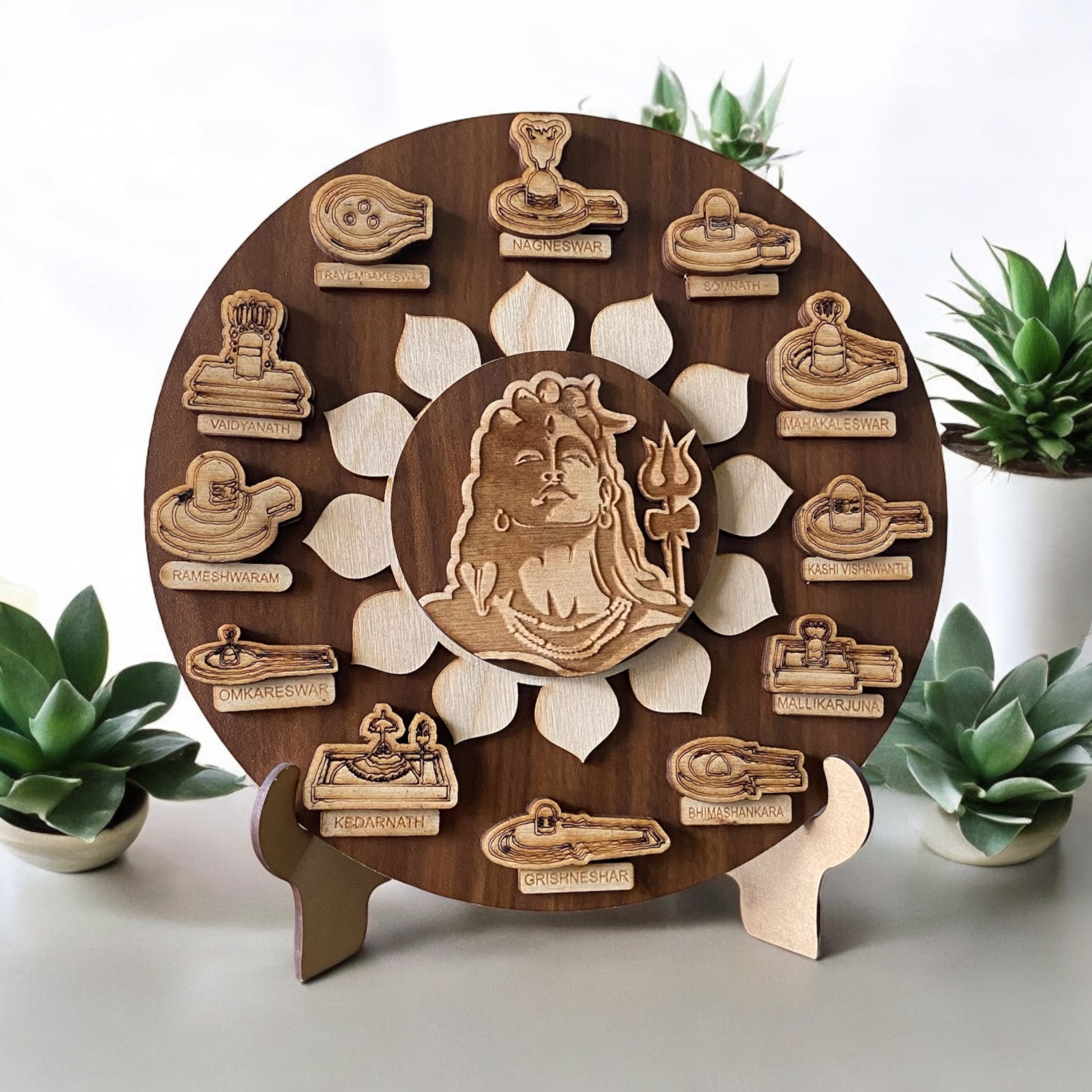 Wooden Shiva Lingam Art Decor
