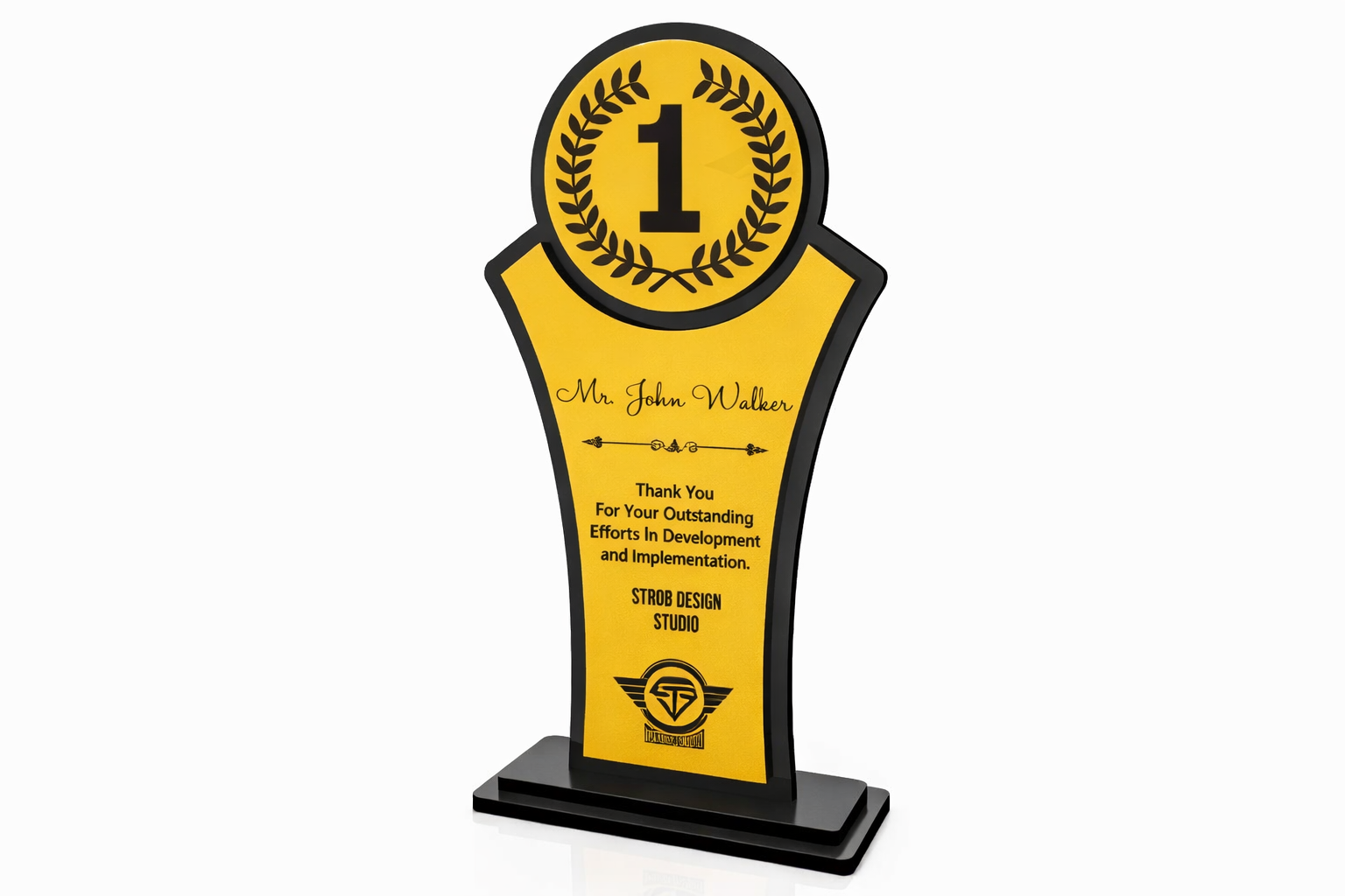 Gold Number One Trophy