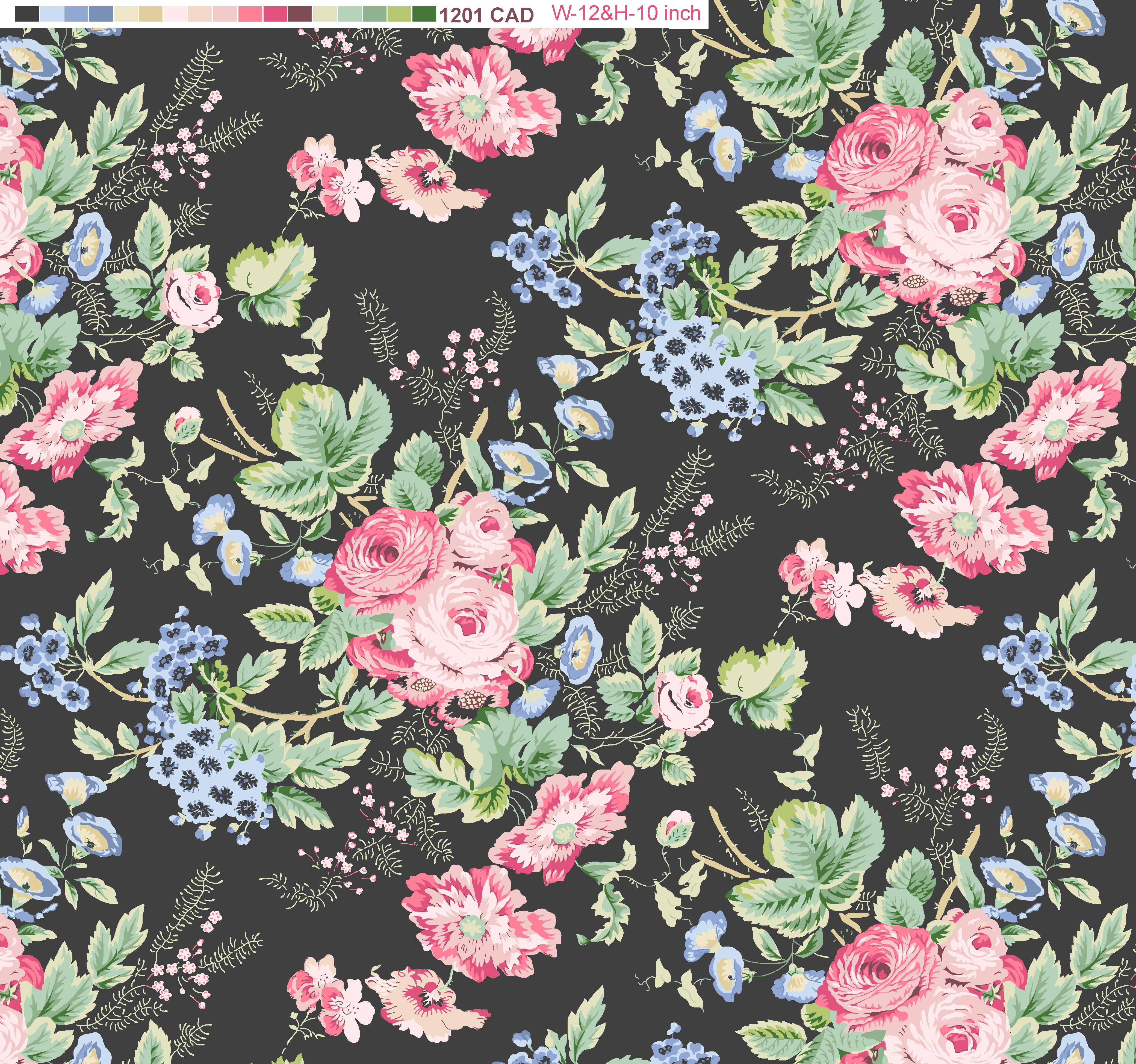 Vintage Floral Digital Pattern