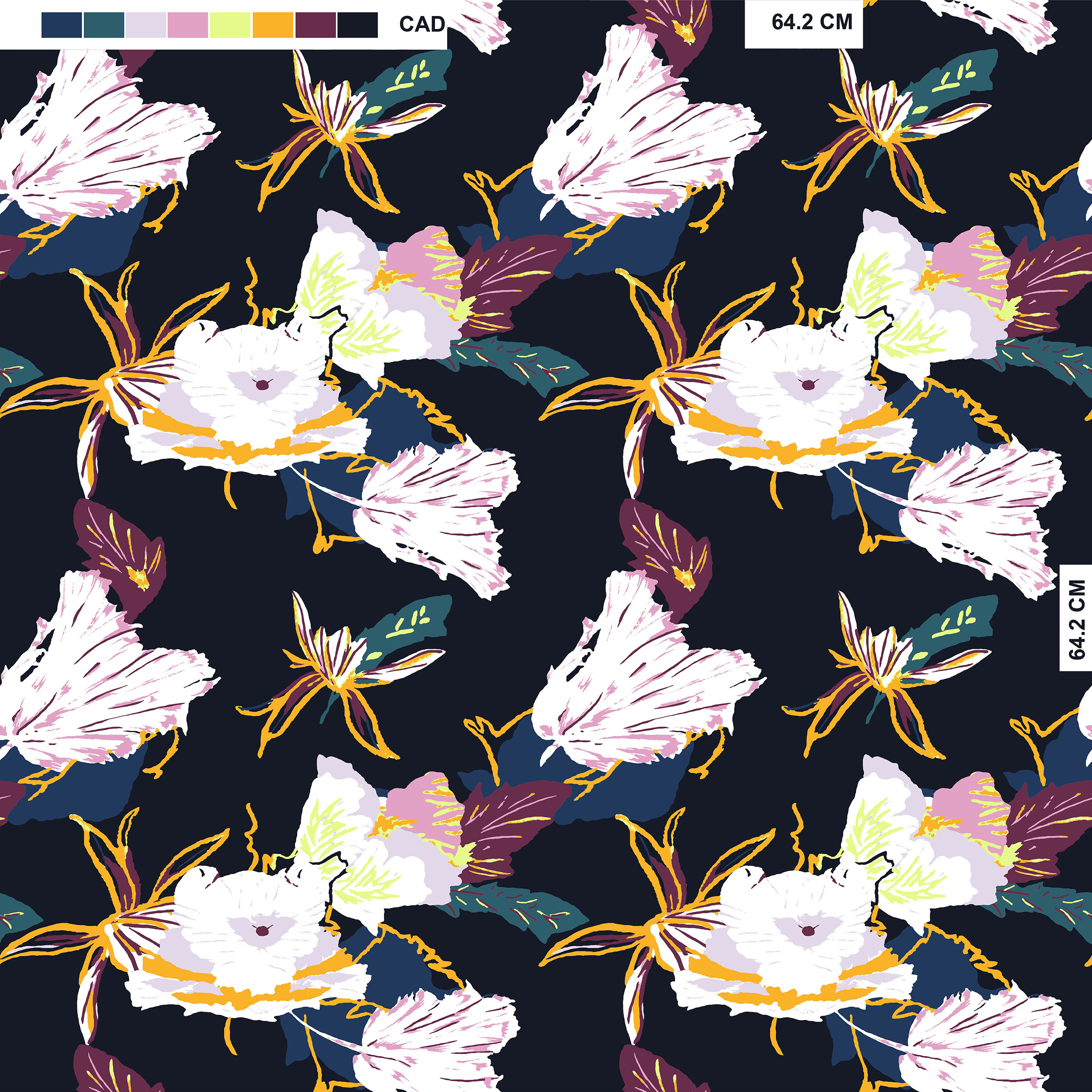 Tropical Floral Seamless Pattern