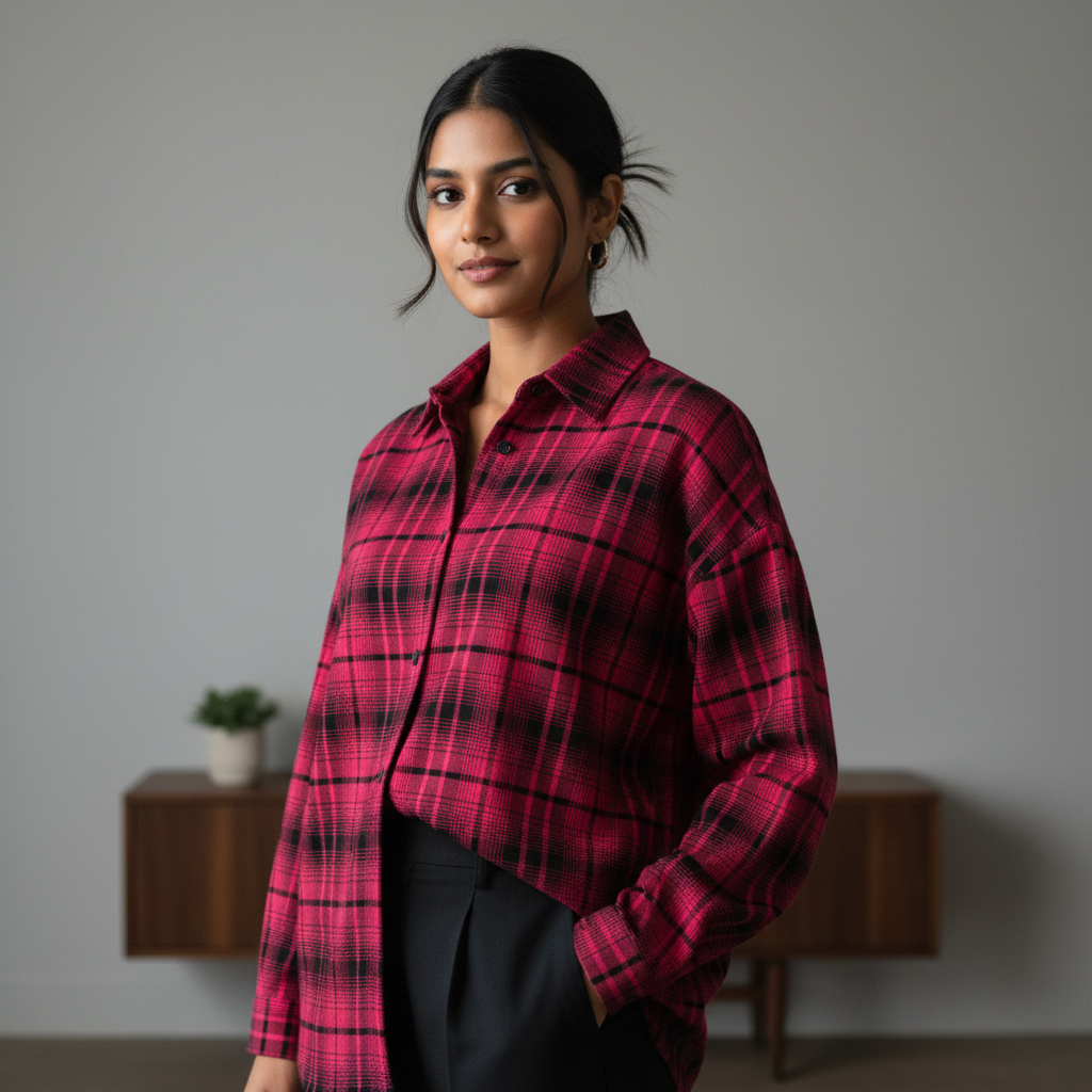 Pink Check Digital Pattern