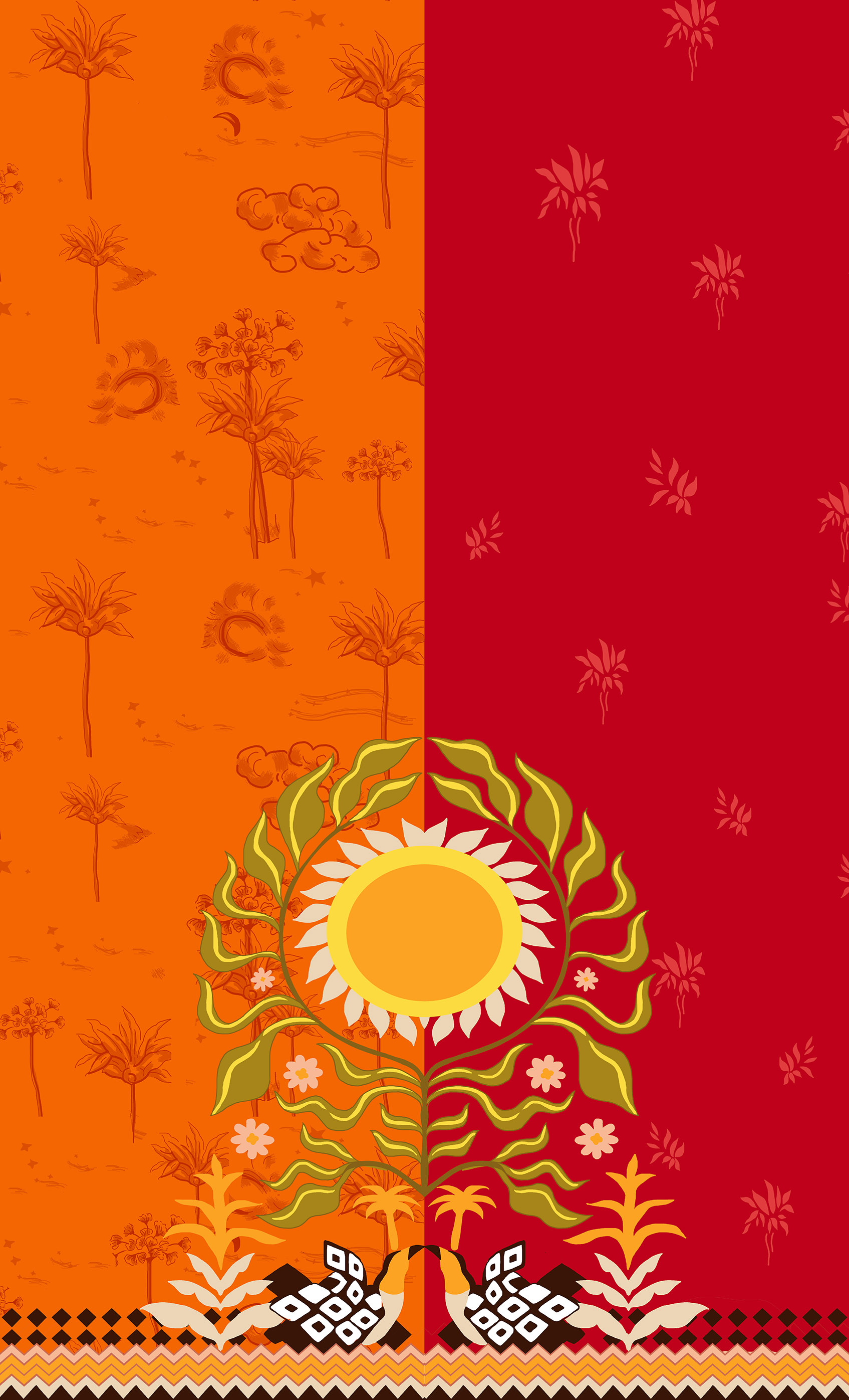 Suit Sunburst  Pattern