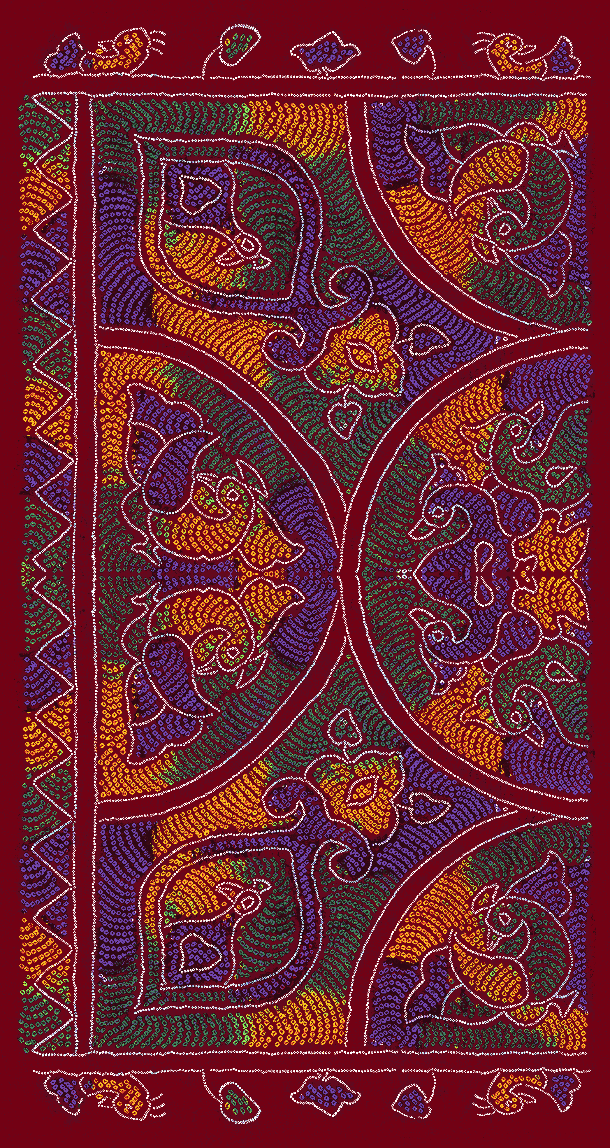 Digital Kalamkari Art Pattern