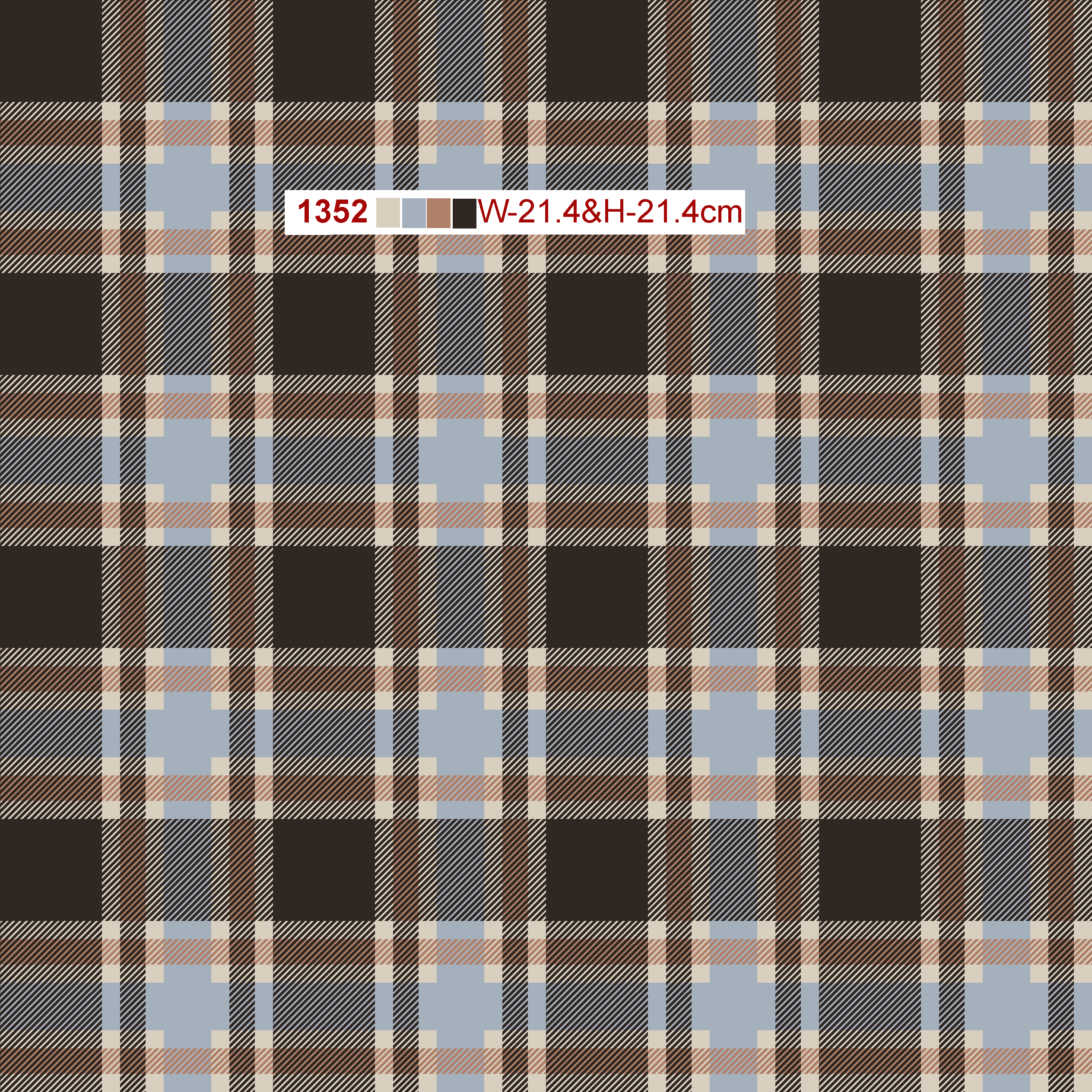 Classic Brown Check Weave Pattern