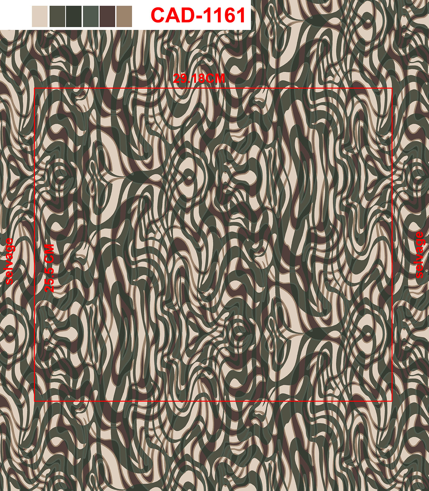 Abstract Waves Digital Pattern