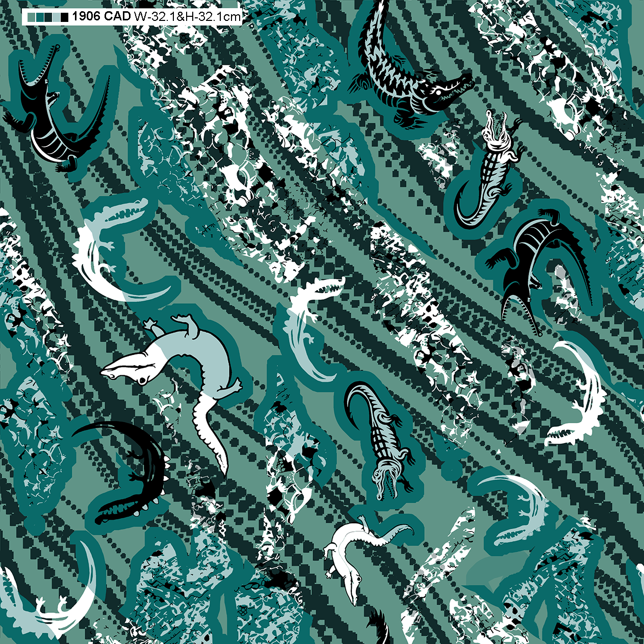 Crocodile Digital Pattern