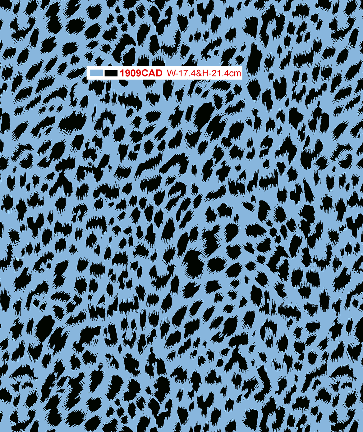 Blue Leopard Digital Pattern