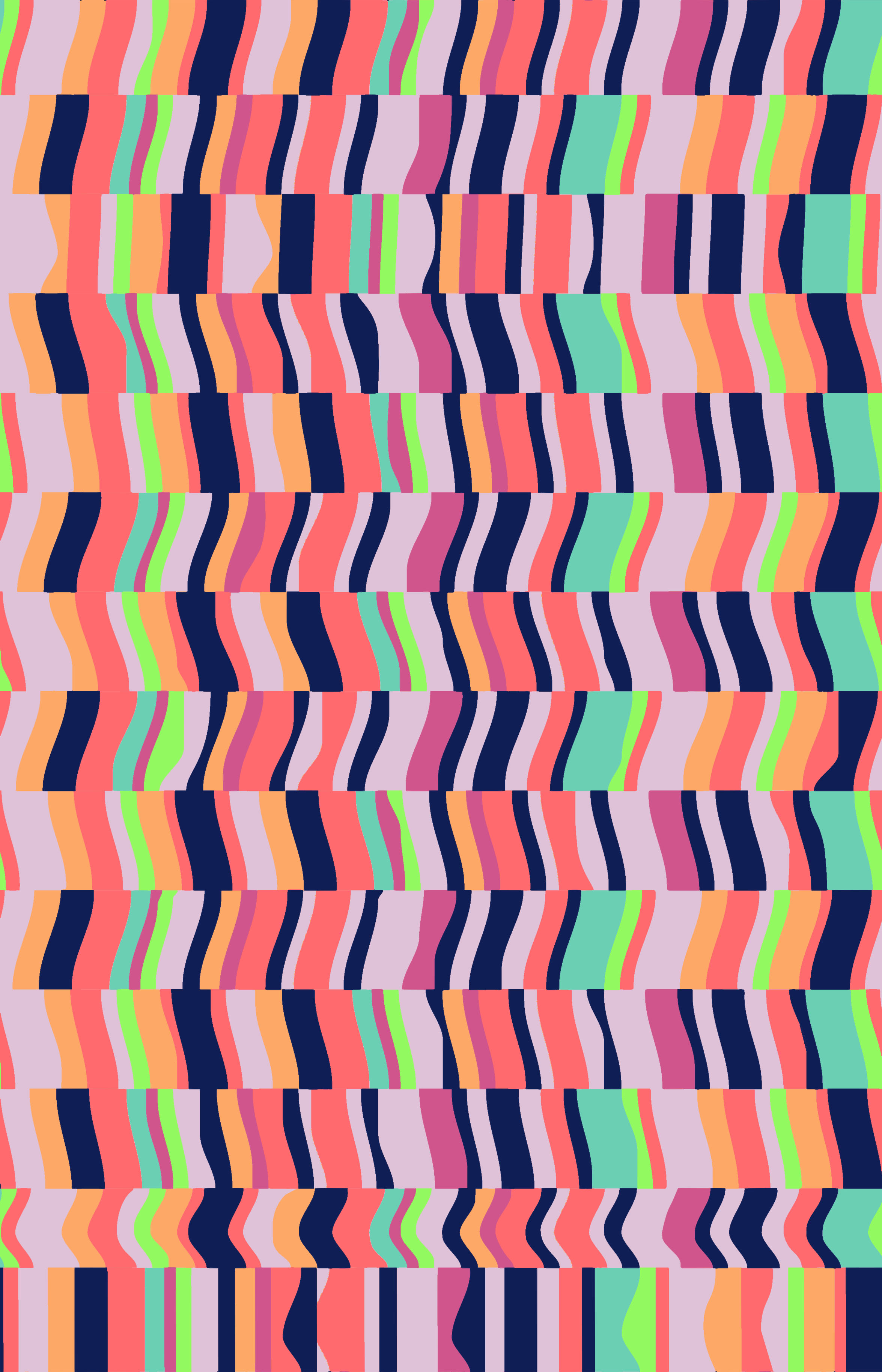 Vibrant Geometric Waves