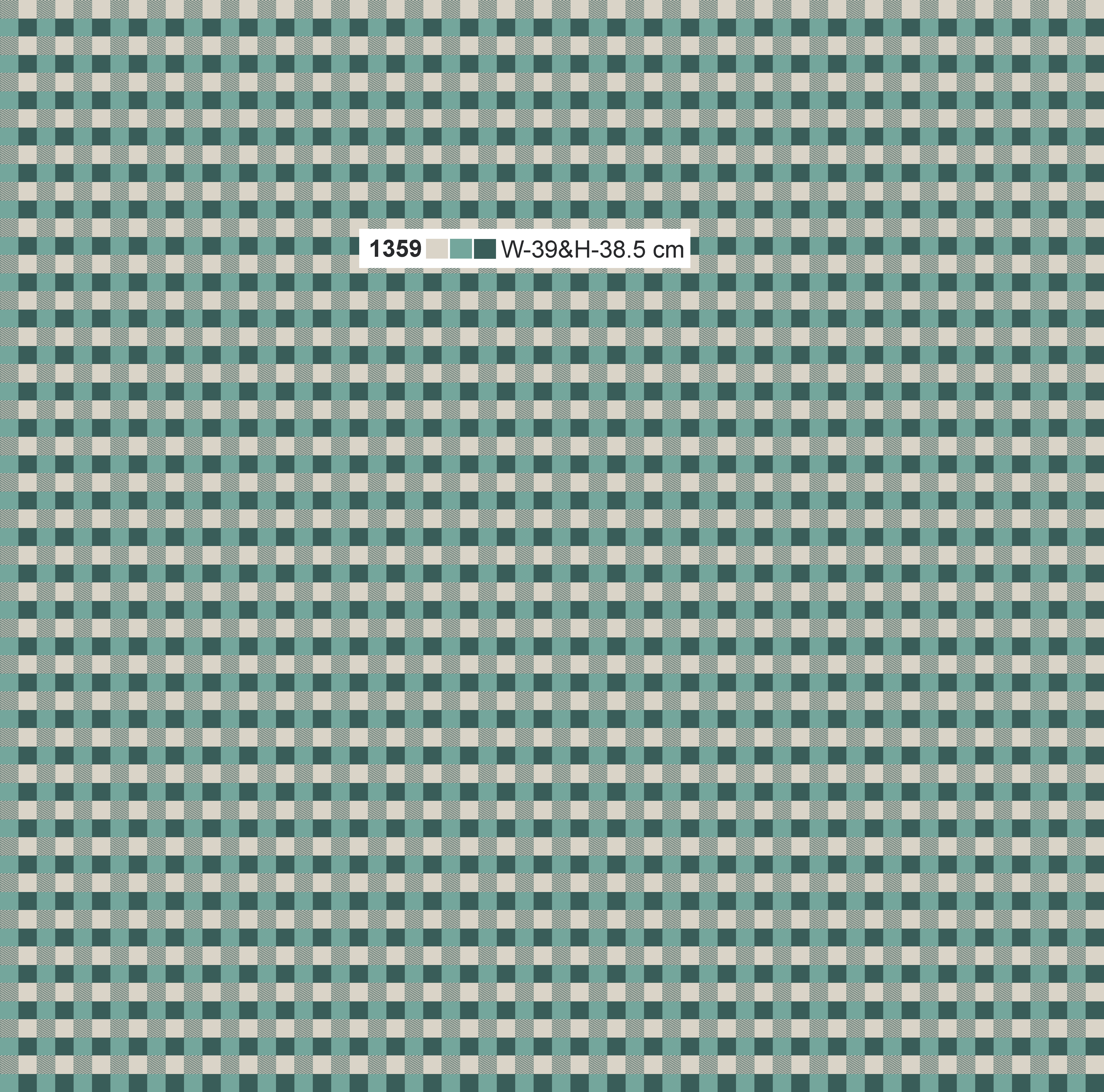 Green Checkered Digital Pattern