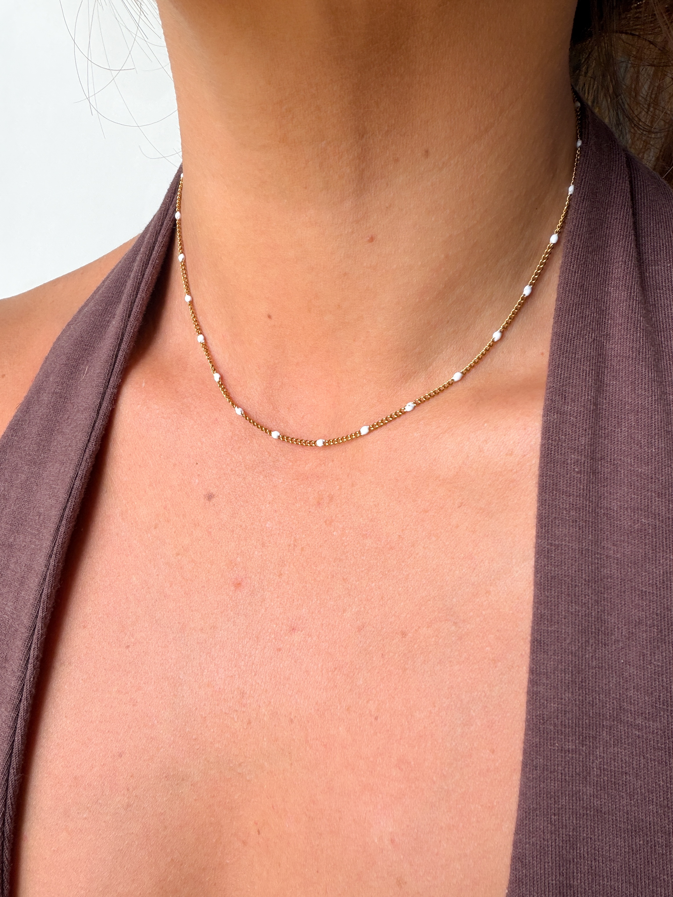 Gold Filled Pearl Curb Chain Necklace