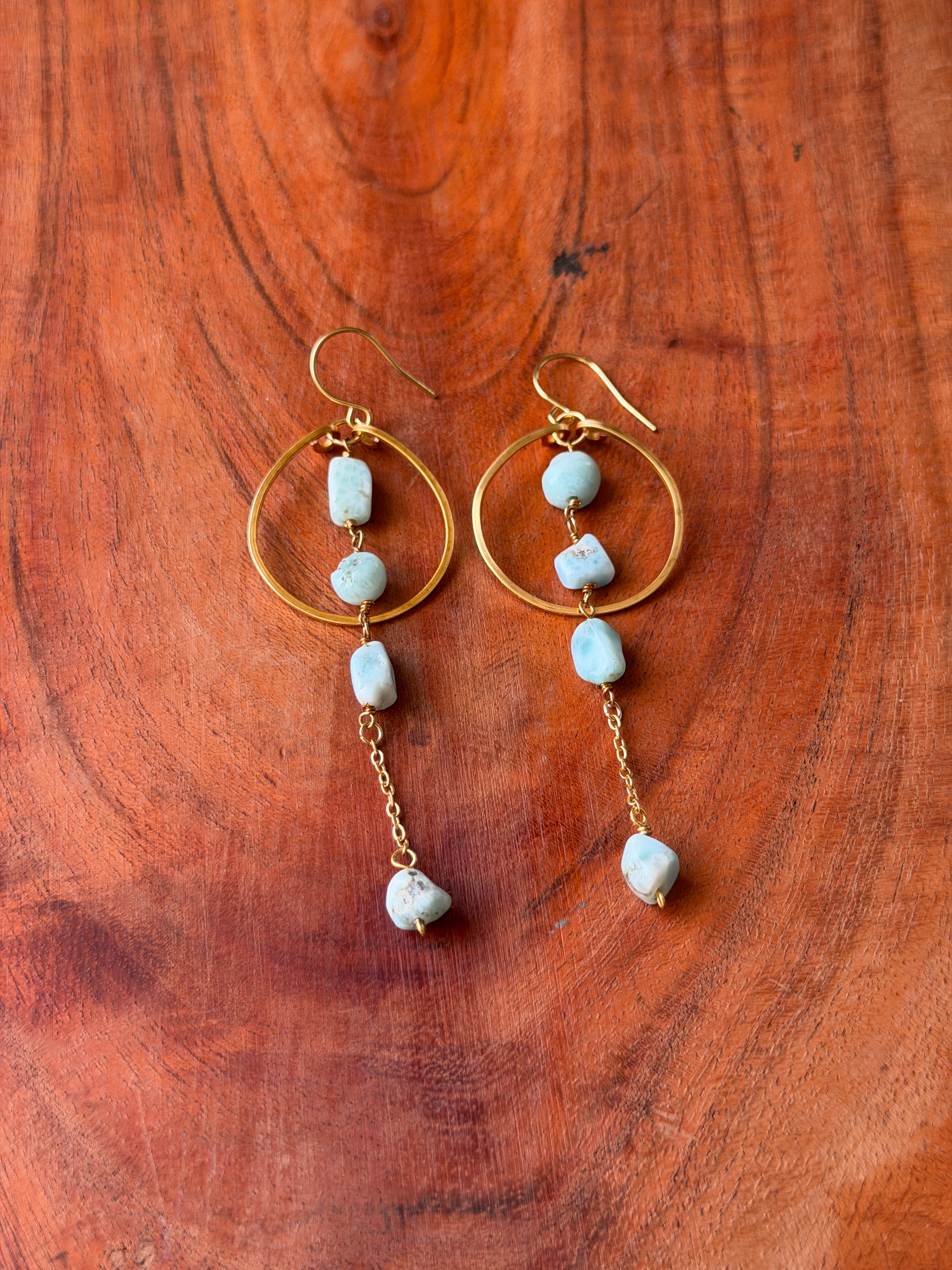 Amazonite Gemstone Drop Earrings
