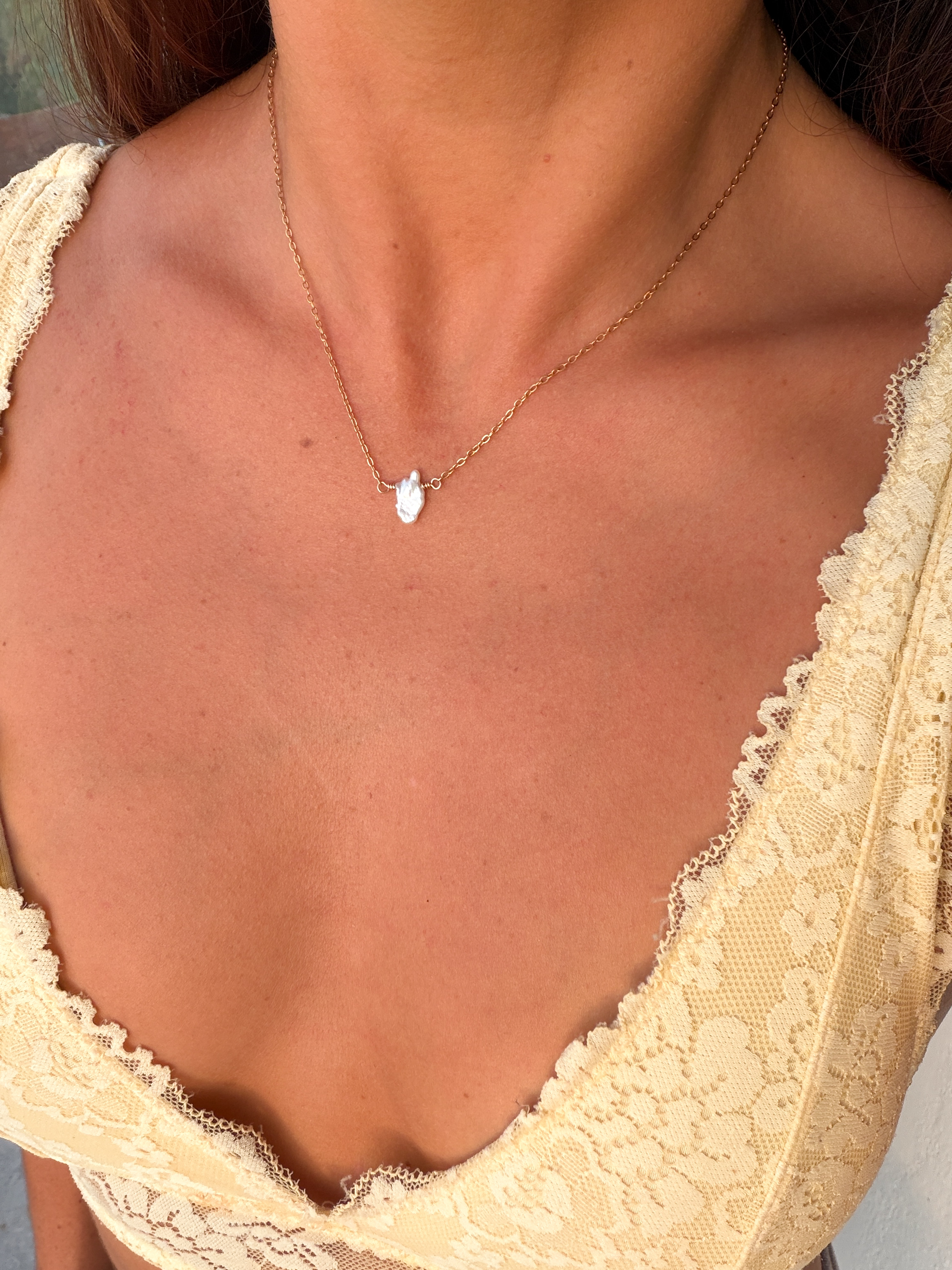 Gold Filled Freshwater Pearl Necklace