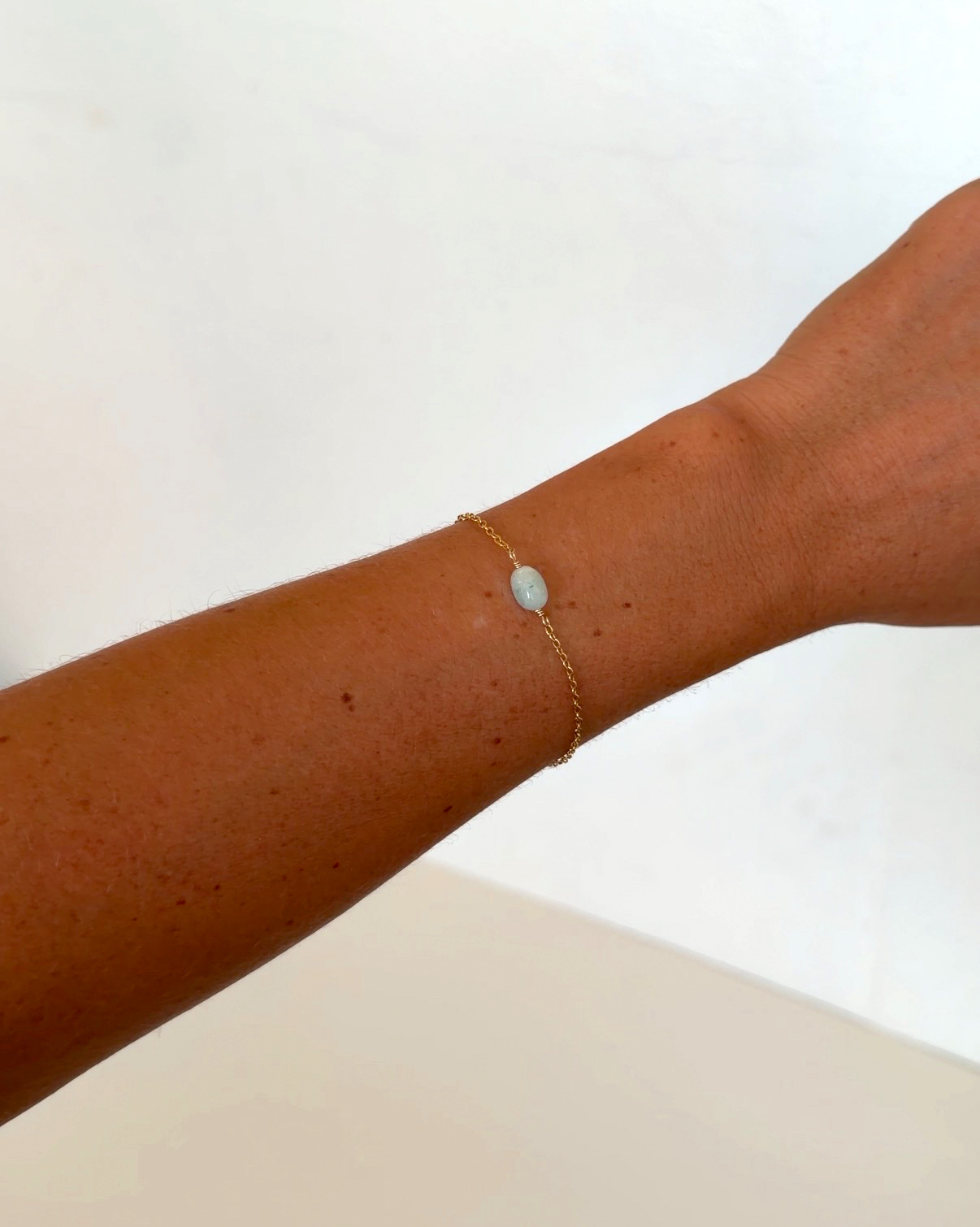Gold Filled Amazonite Gemstone Bracelet + Extender