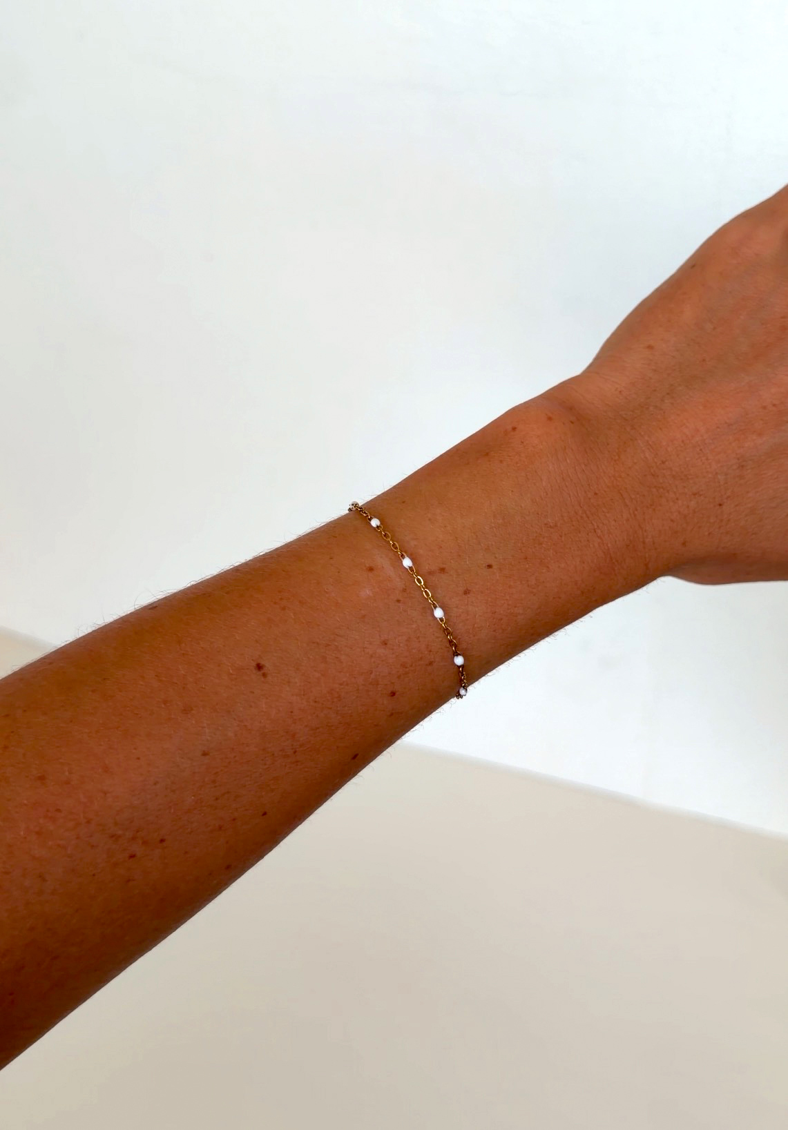 Gold Filled Pearl Cable Chain Bracelet + Extender