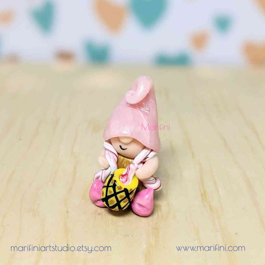 Tropical Pineapple Girl Gnome