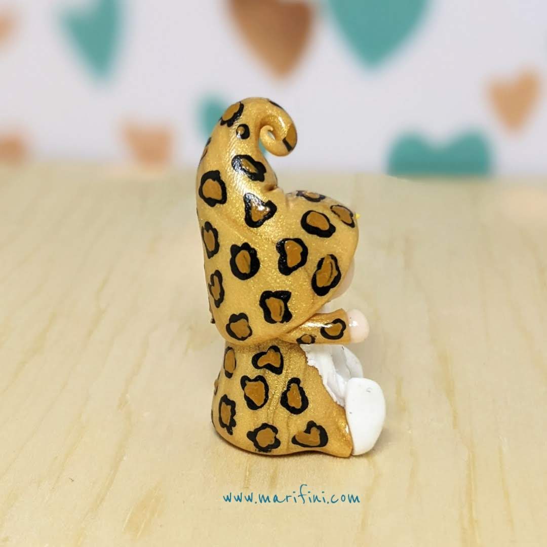 Leopard Gnome with Cardinal