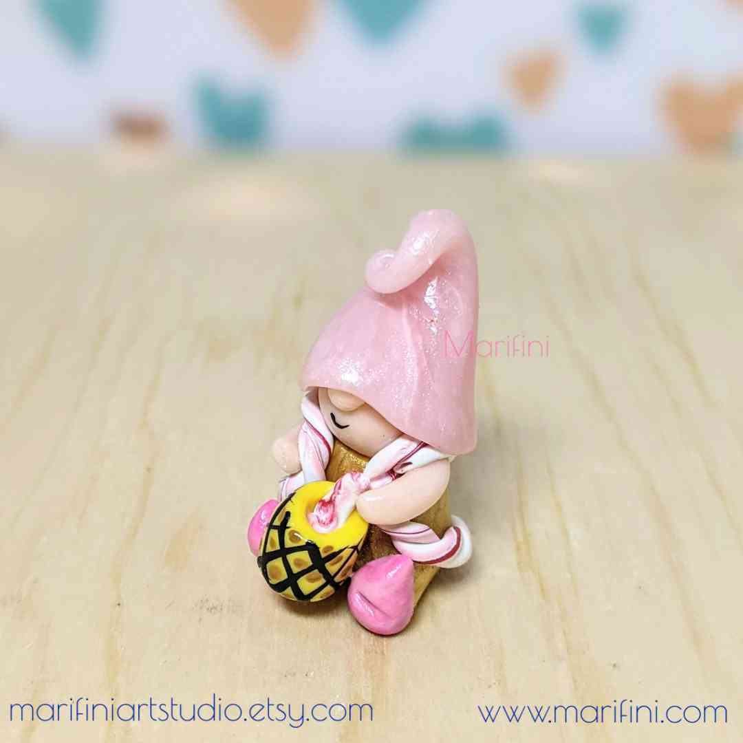 Tropical Pineapple Girl Gnome