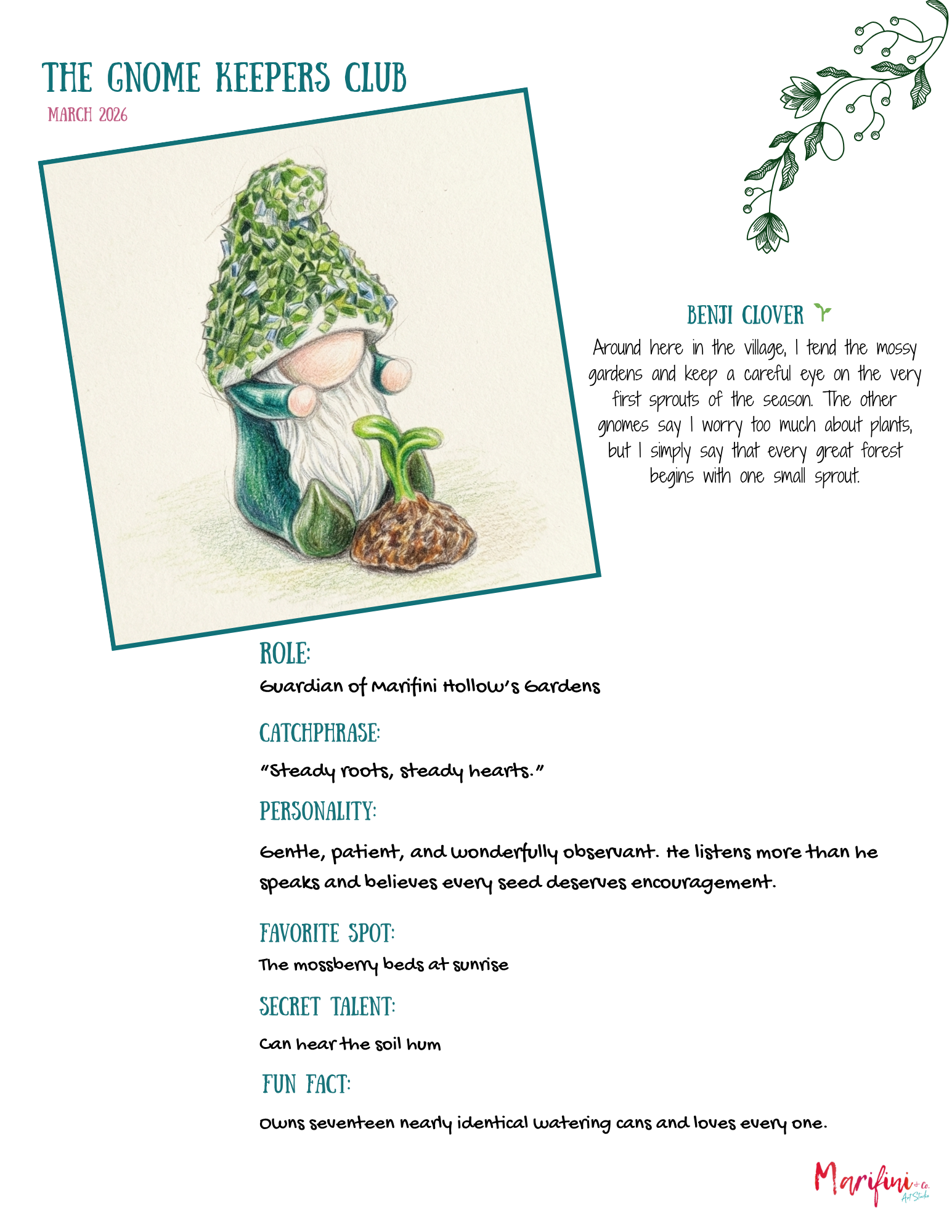 MARCH 2026- Gnome Keepers Club 